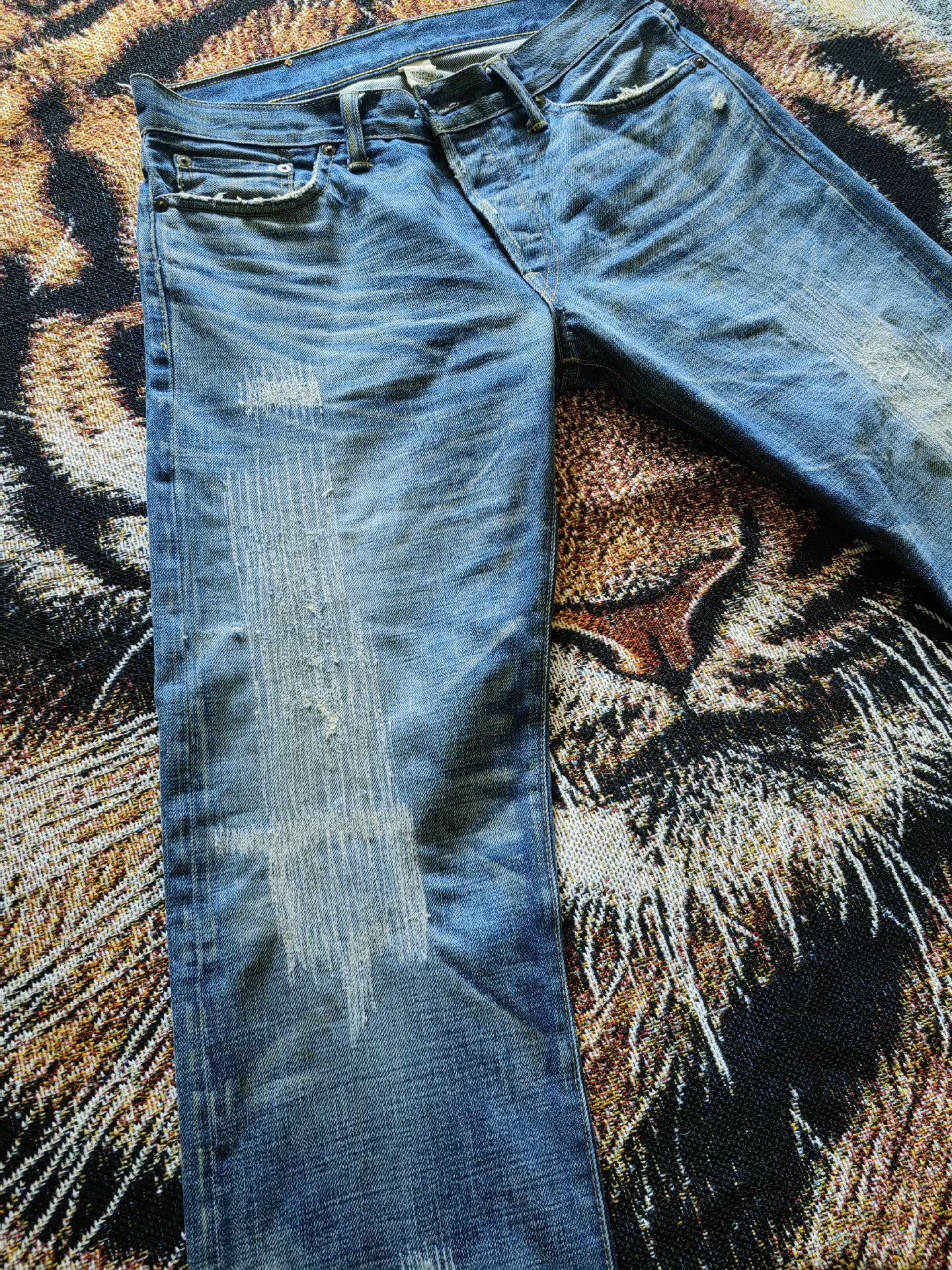 RRL Ralph Lauren RRL Nevada Washed Destroyed Jeans Size US 30 / EU 46 - 2 Thumbnail