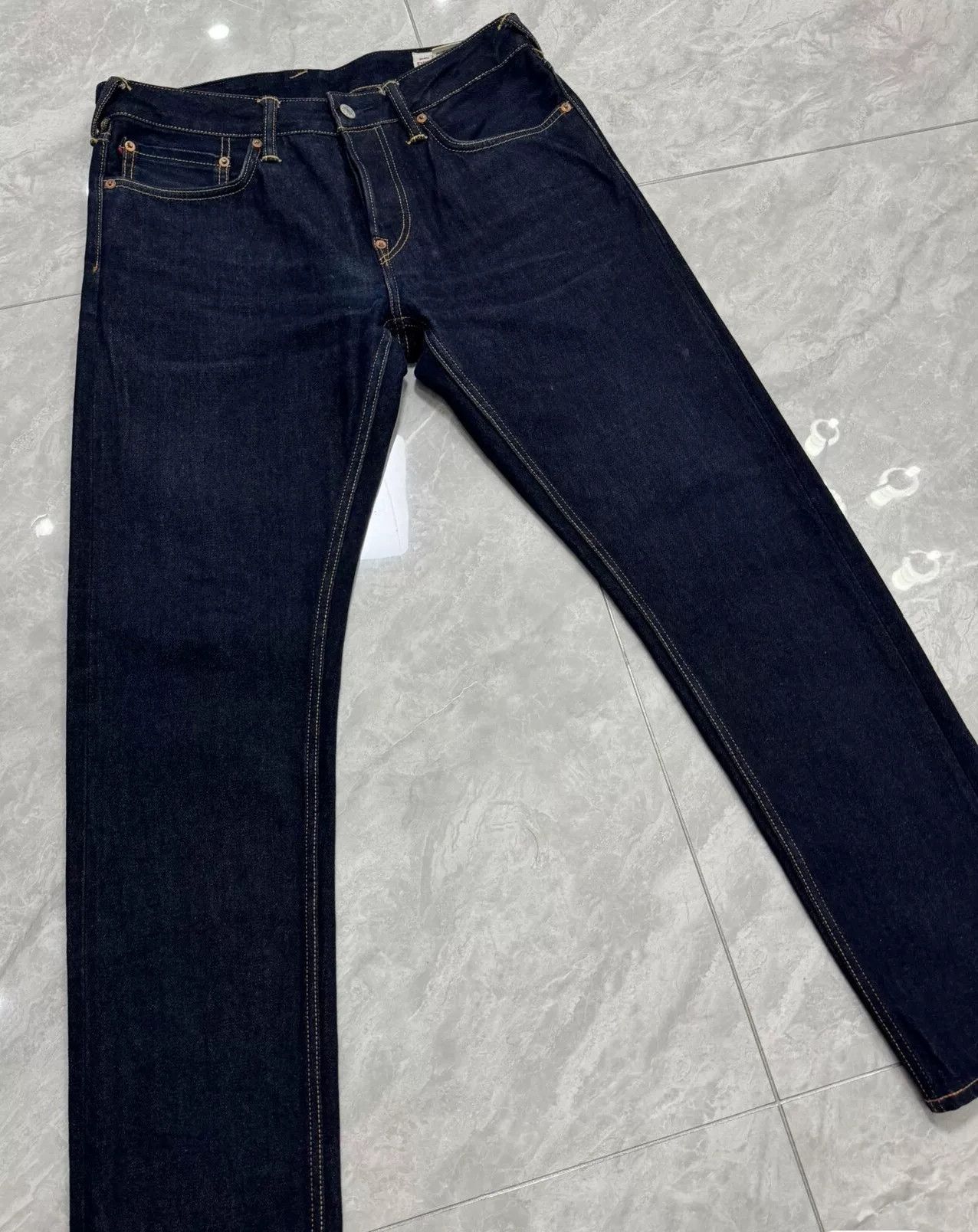 Evisu Evisu White Daruma Embroidered Jeans Size US 33 - 6 Thumbnail
