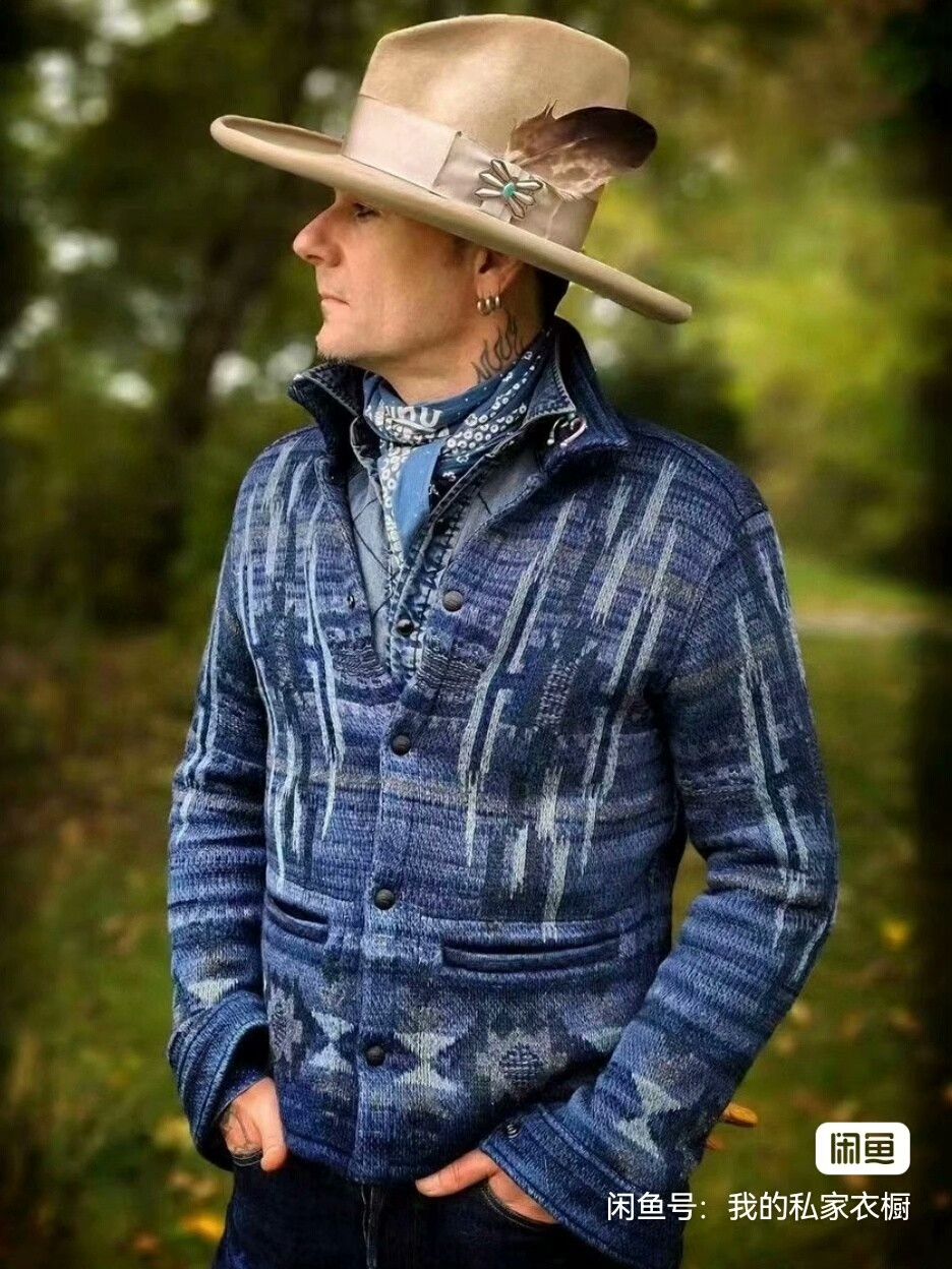 RRL Ralph Lauren RRL Indigo Workshirt Sweater Size US M / EU 48-50 / 2 - 2 Thumbnail