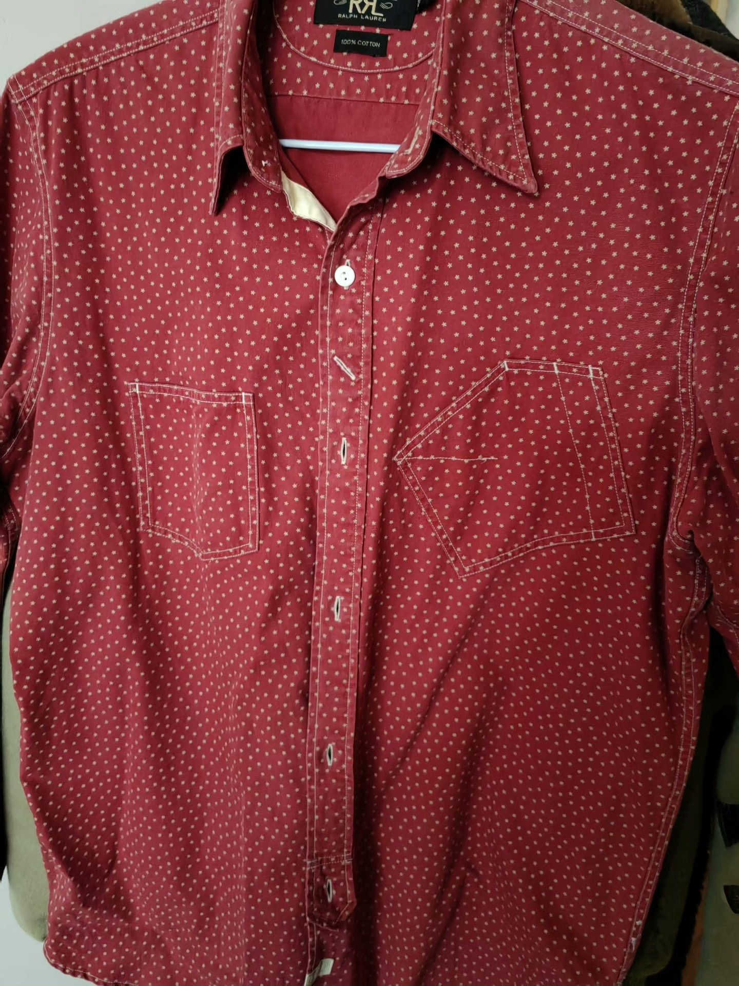 RRL Ralph Lauren RRL Red Star Print Vintage Shirt Size US M / EU 48-50 / 2 - 2 Thumbnail