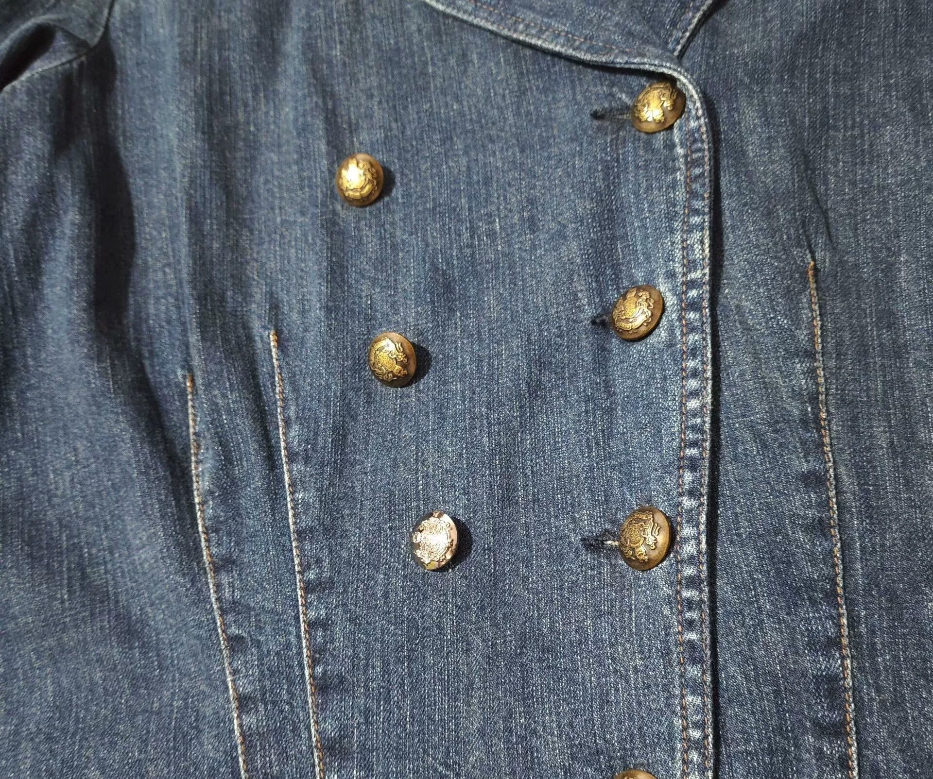 Ralph Lauren Ralph Lauren Vintage Denim Double-Breasted Coat Size US XL / EU 56 / 4 - 4 Thumbnail