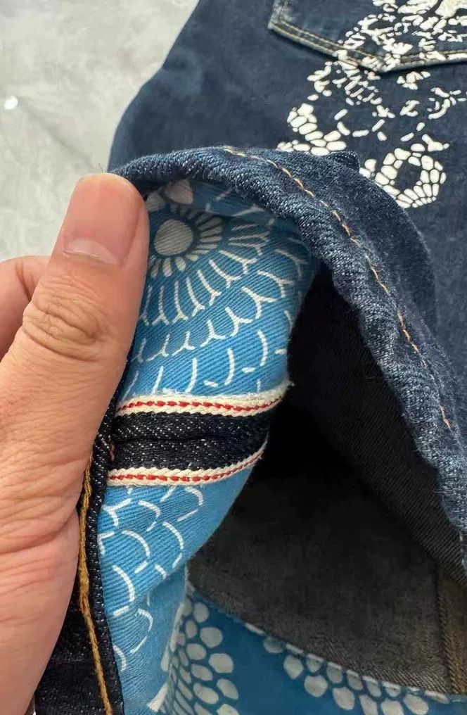 Evisu Evisu Floral Large M Denim Shorts Size US 30 / EU 46 - 7 Thumbnail