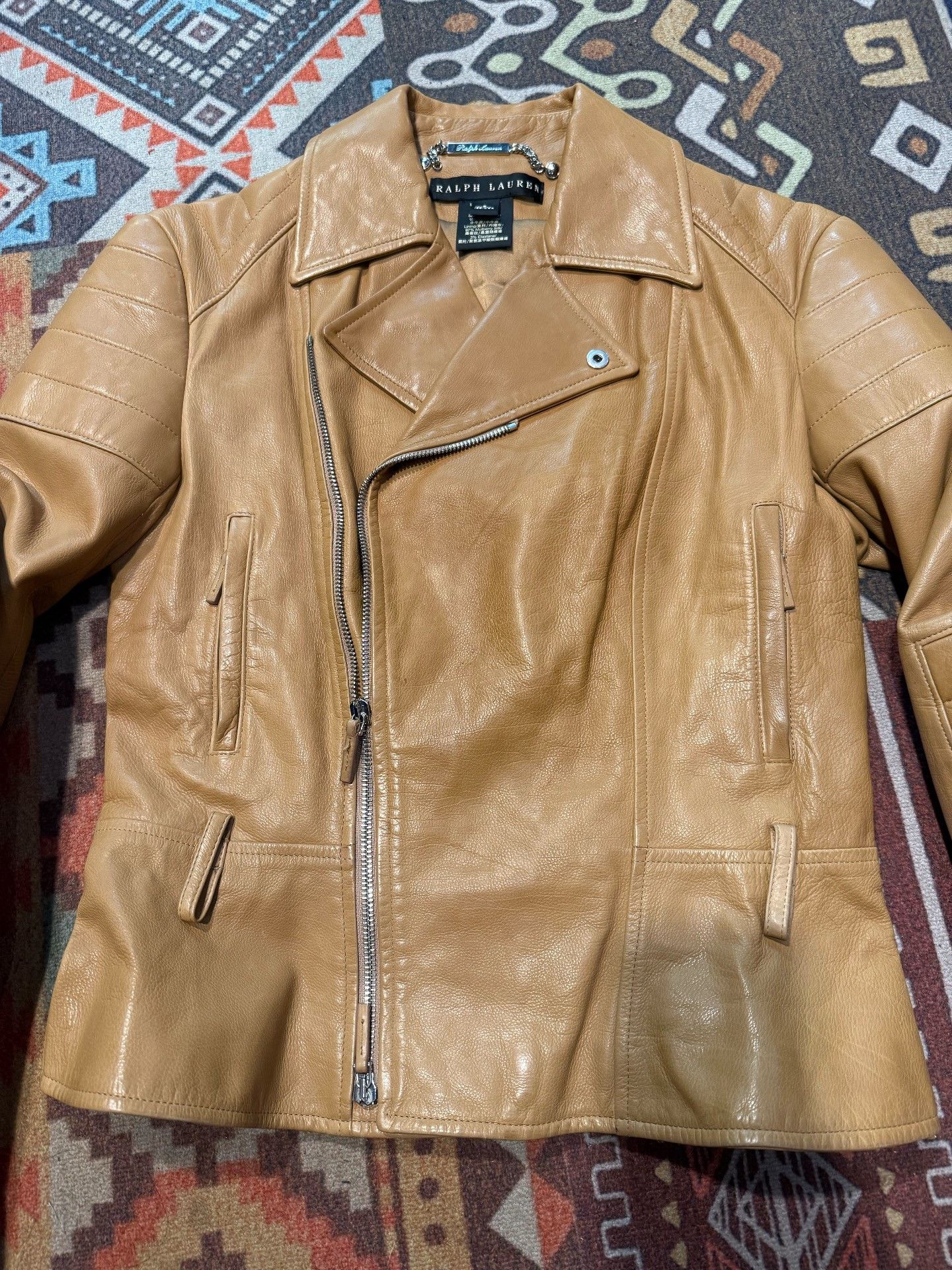 Ralph Lauren Purple Label Ralph Lauren Women's Leather Jacket Size M / US 6-8 / IT 42-44 - 2 Thumbnail