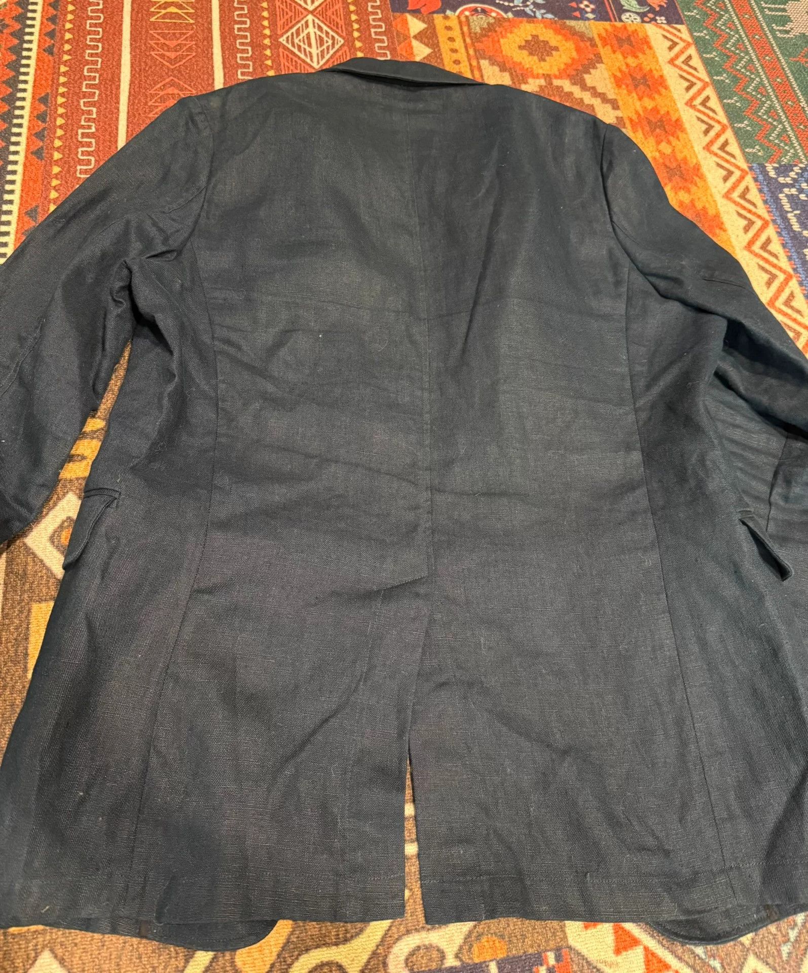 Viktor & Rolf Viktor Rolf Indigo Dyed Linen Blazer Size US M / EU 48-50 / 2 - 2 Thumbnail