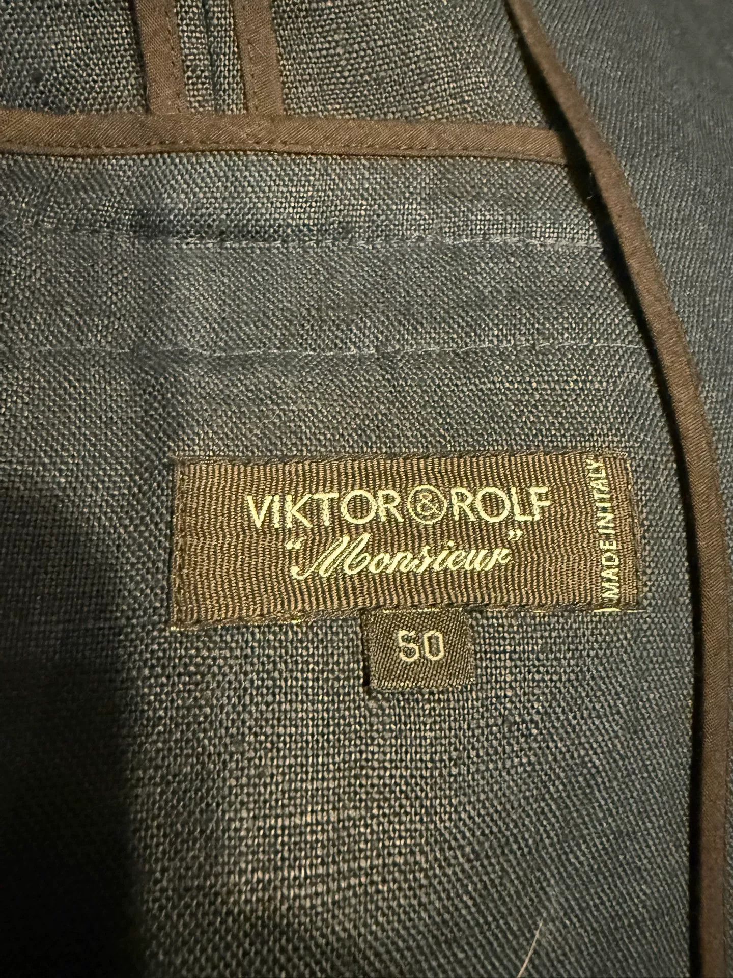 Viktor & Rolf Viktor Rolf Indigo Dyed Linen Blazer Size US M / EU 48-50 / 2 - 5 Thumbnail
