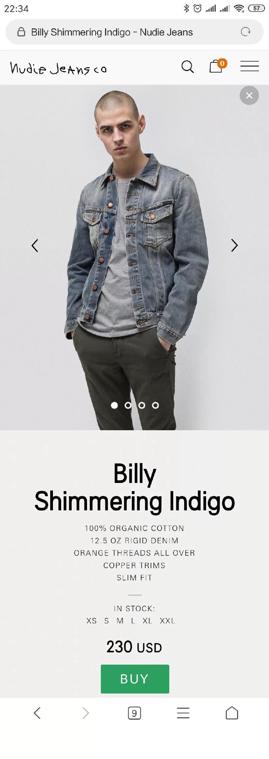 Nudie Jeans Nudie Billy Shimmering Indigo Denim Jacket Size US L / EU 52-54 / 3 - 2 Thumbnail