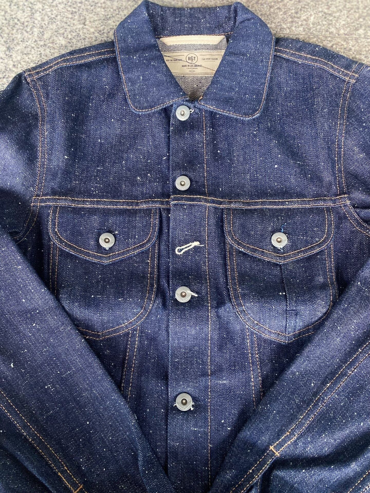 R13 RGT 14oz Cotton-Linen Snow Wash Denim Jacket Size US XS / EU 42 / 0 - 4 Thumbnail