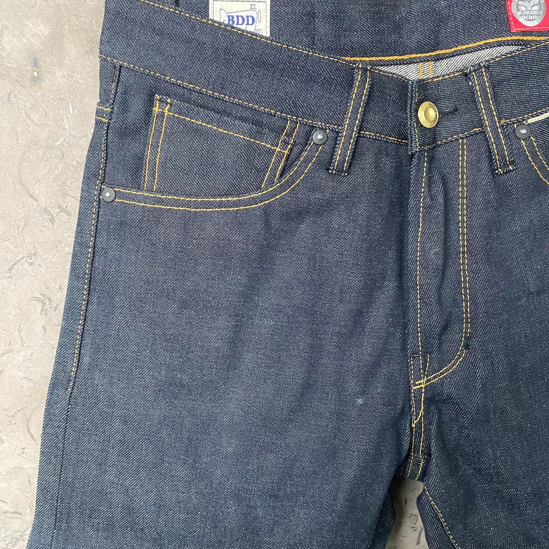 B.D. Baggies BDD B-01 Low-Rise Slim Tapered Raw Jeans Size US 29 - 5 Thumbnail