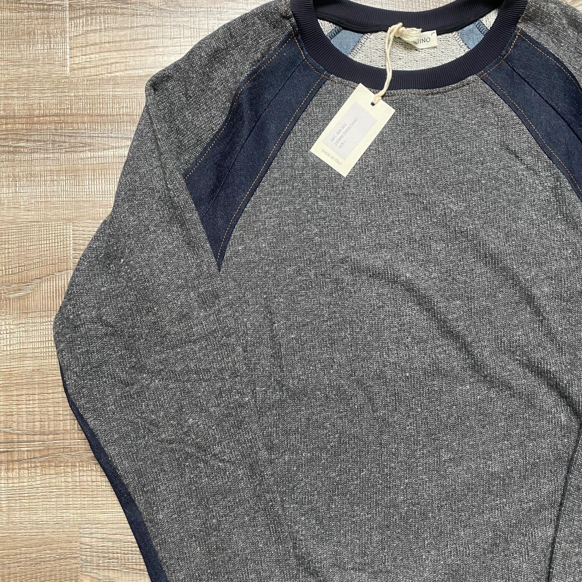 Helas Hellequino Denim Patchwork Vintage Sweatshirt Size US XS / EU 42 / 0 - 4 Thumbnail
