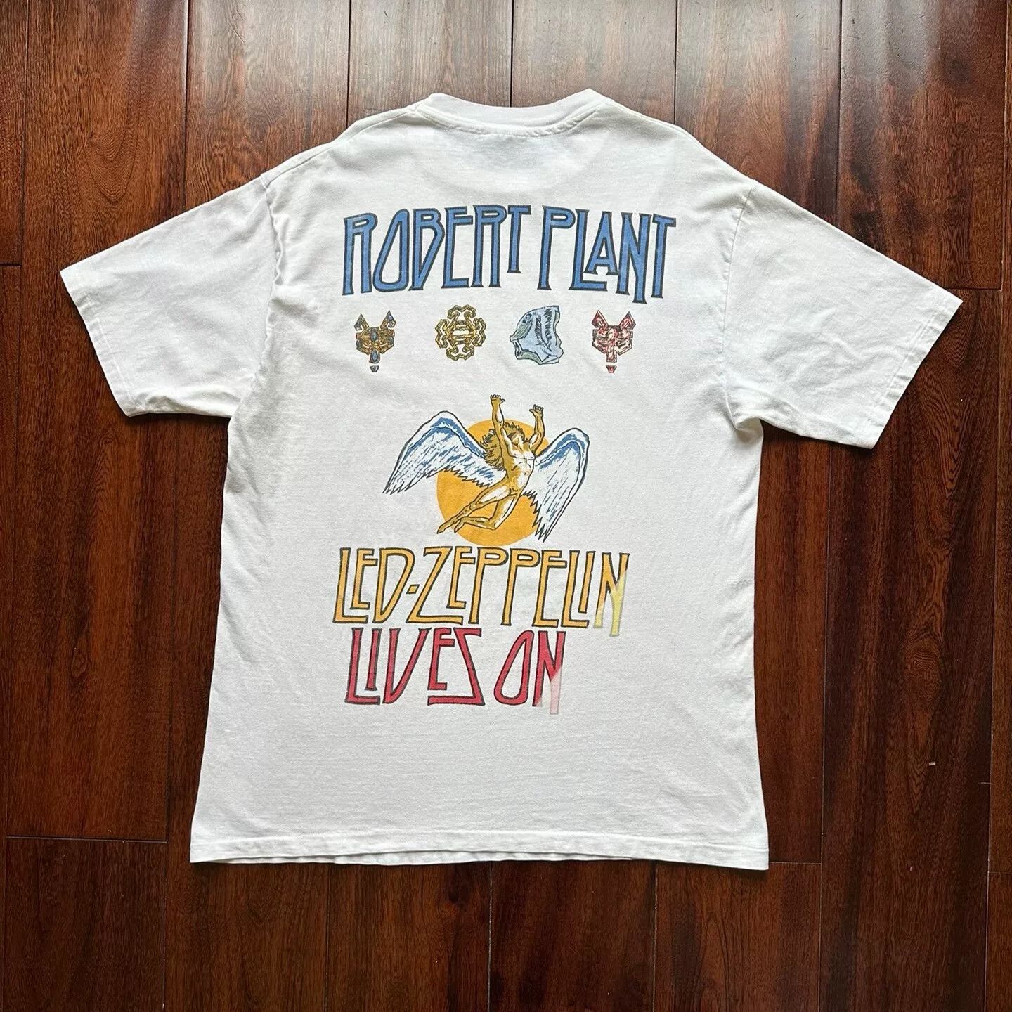 Vintage Vintage Led Zeppelin Robert Plant Tee Size US M / EU 48-50 / 2 - 2 Thumbnail