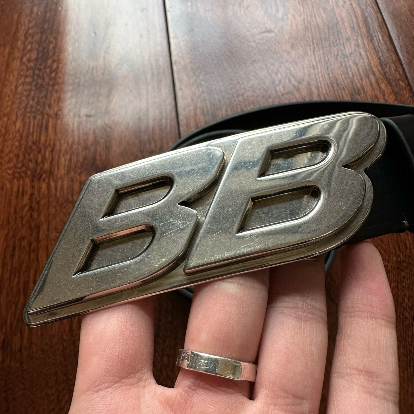 Balenciaga Balenciaga Double B Black Belt Size ONE SIZE - 2 Thumbnail