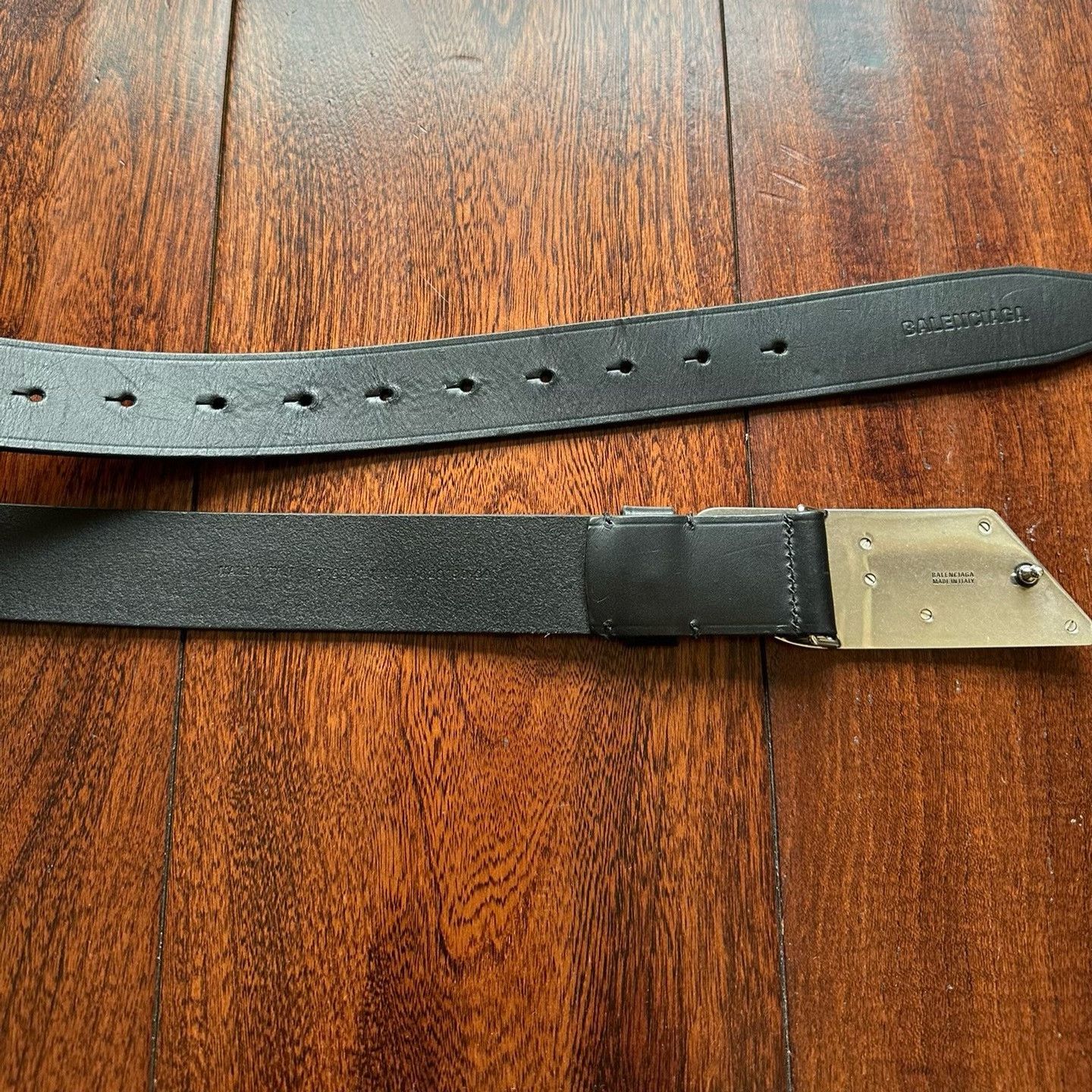 Balenciaga Balenciaga Double B Black Belt Size ONE SIZE - 6 Thumbnail