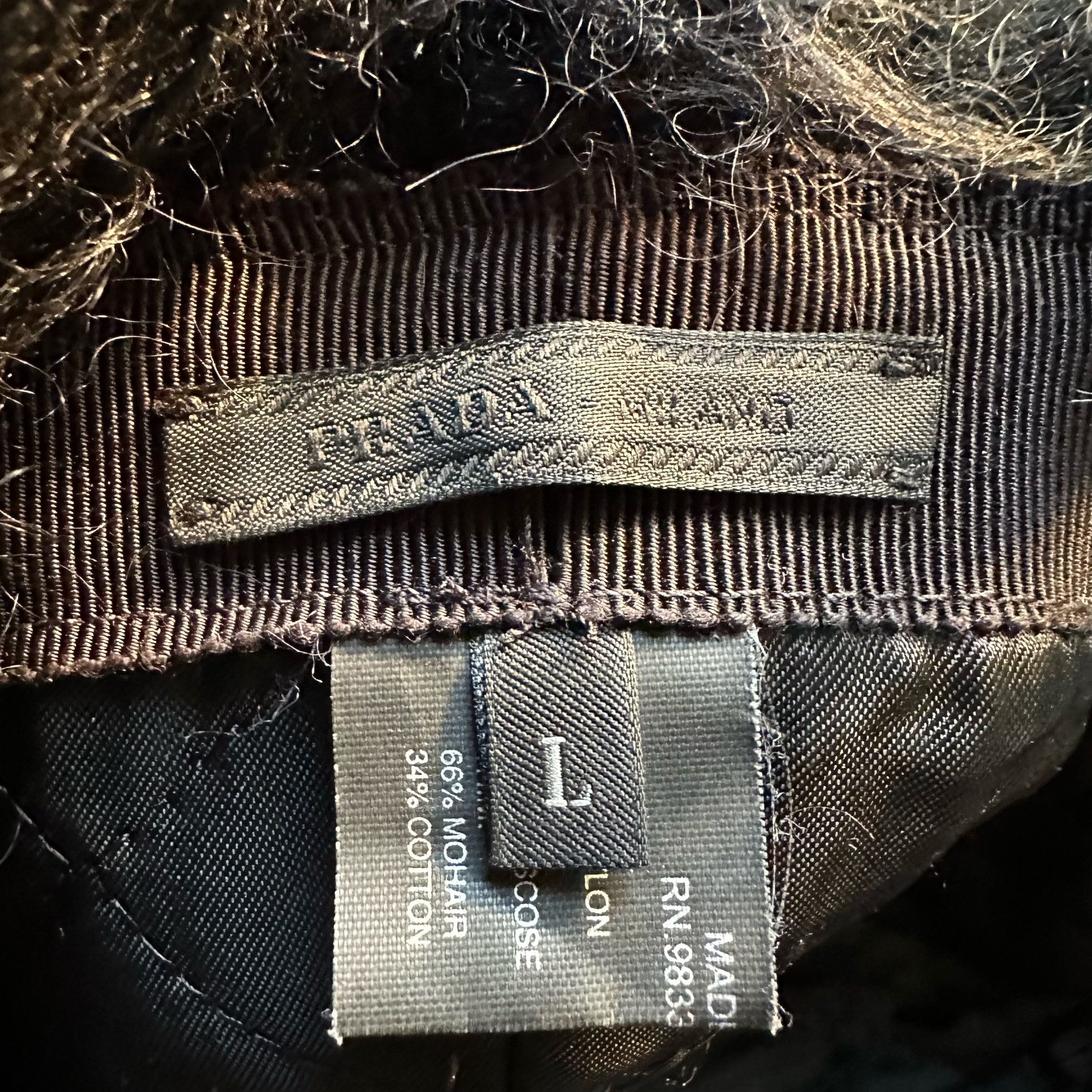 Prada Prada Black Nylon Mohair Hat Size ONE SIZE - 4 Thumbnail