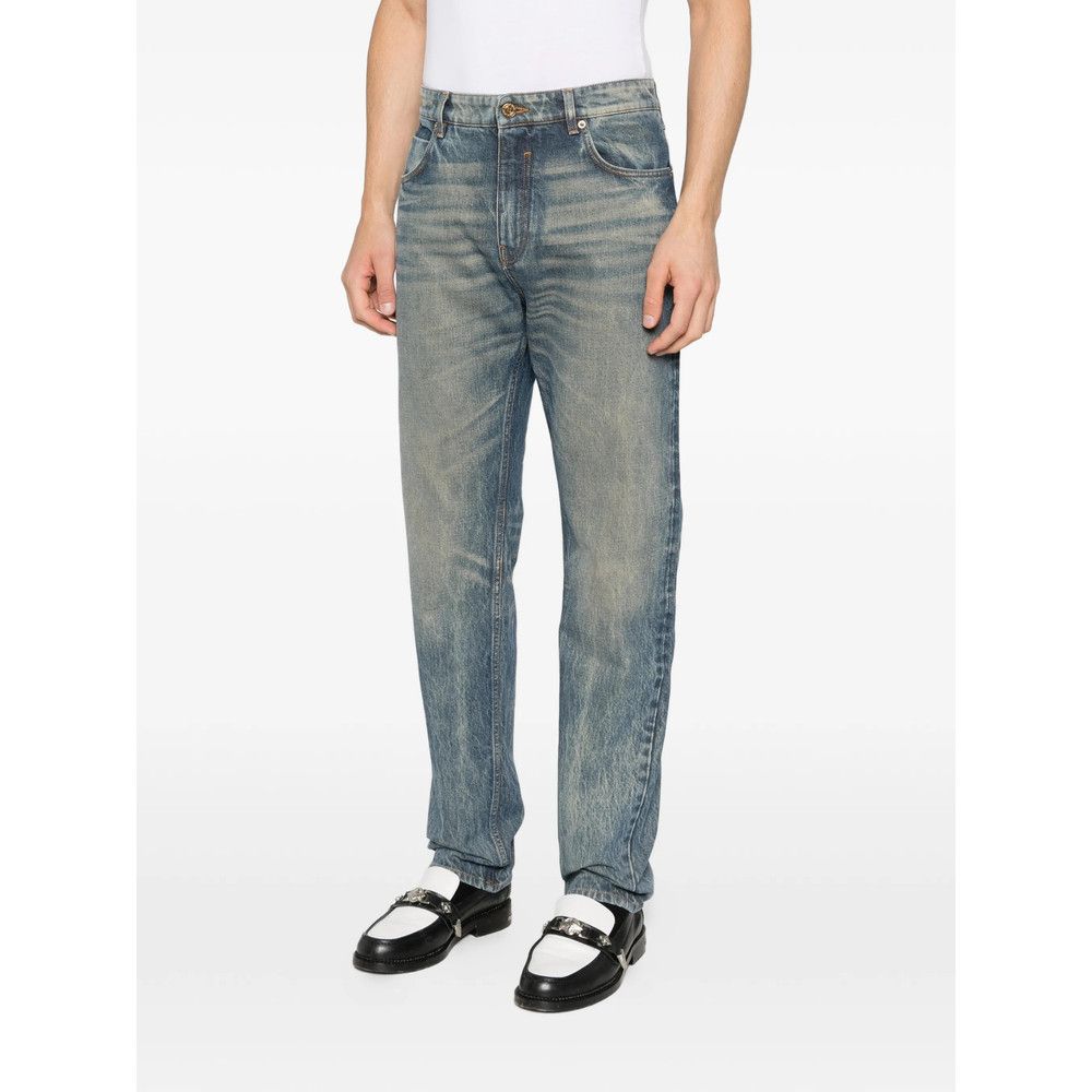 Balmain Balmain BLUE Denim - Regular & Straight-Leg Jeans Size US 32 / EU 48 - 4 Thumbnail