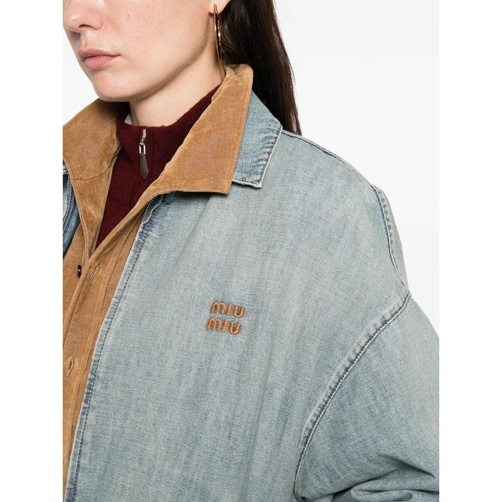 Miu Miu Miu Miu BLUE Jackets - Denim Jackets Size XS / US 0-2 / IT 36-38 - 3 Thumbnail