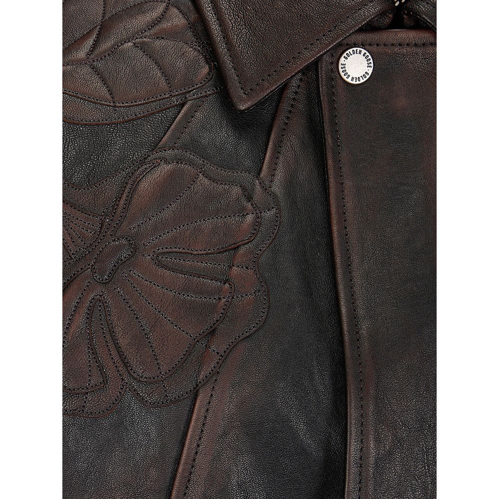Golden Goose Golden Goose BROWN Jackets - Leather Jackets Size S / US 4 / IT 40 - 2 Thumbnail