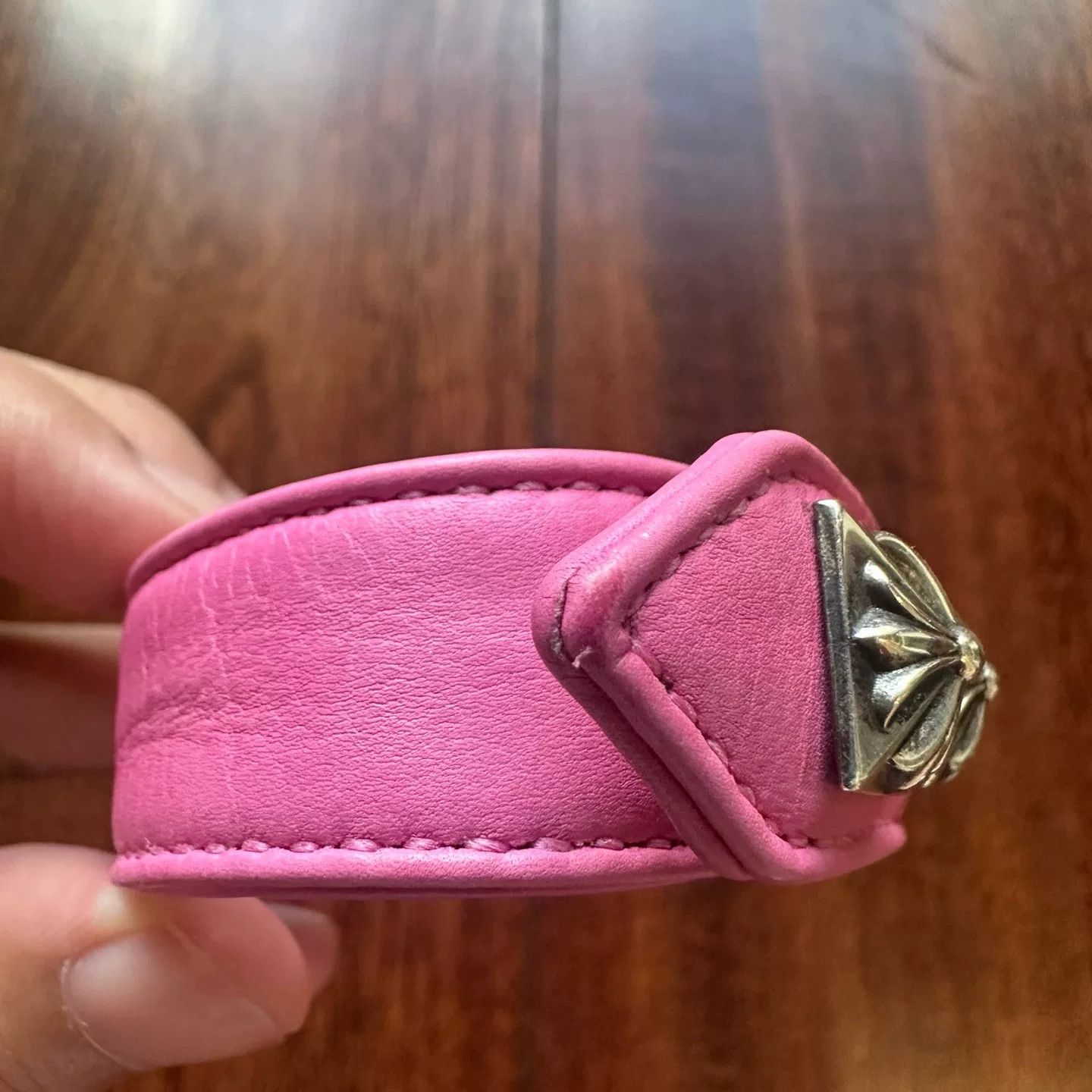 Chrome Hearts Chrome Hearts Limited Pink Leather Bracelet Size ONE SIZE - 6 Thumbnail