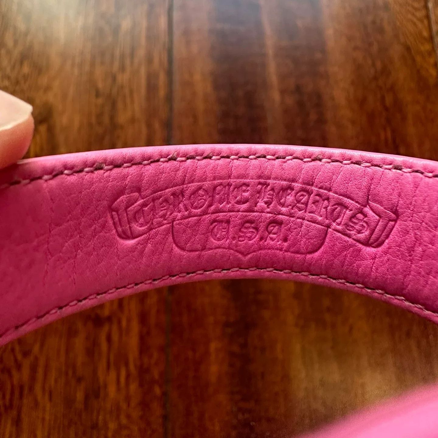 Chrome Hearts Chrome Hearts Limited Pink Leather Bracelet Size ONE SIZE - 7 Thumbnail