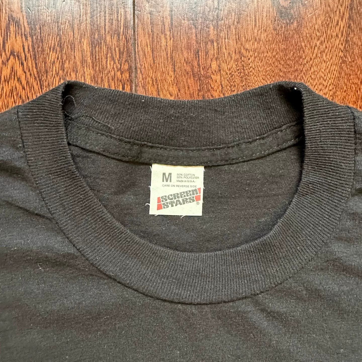 Vintage Vintage 80s Black Faded Blank Tee Size US M / EU 48-50 / 2 - 4 Thumbnail