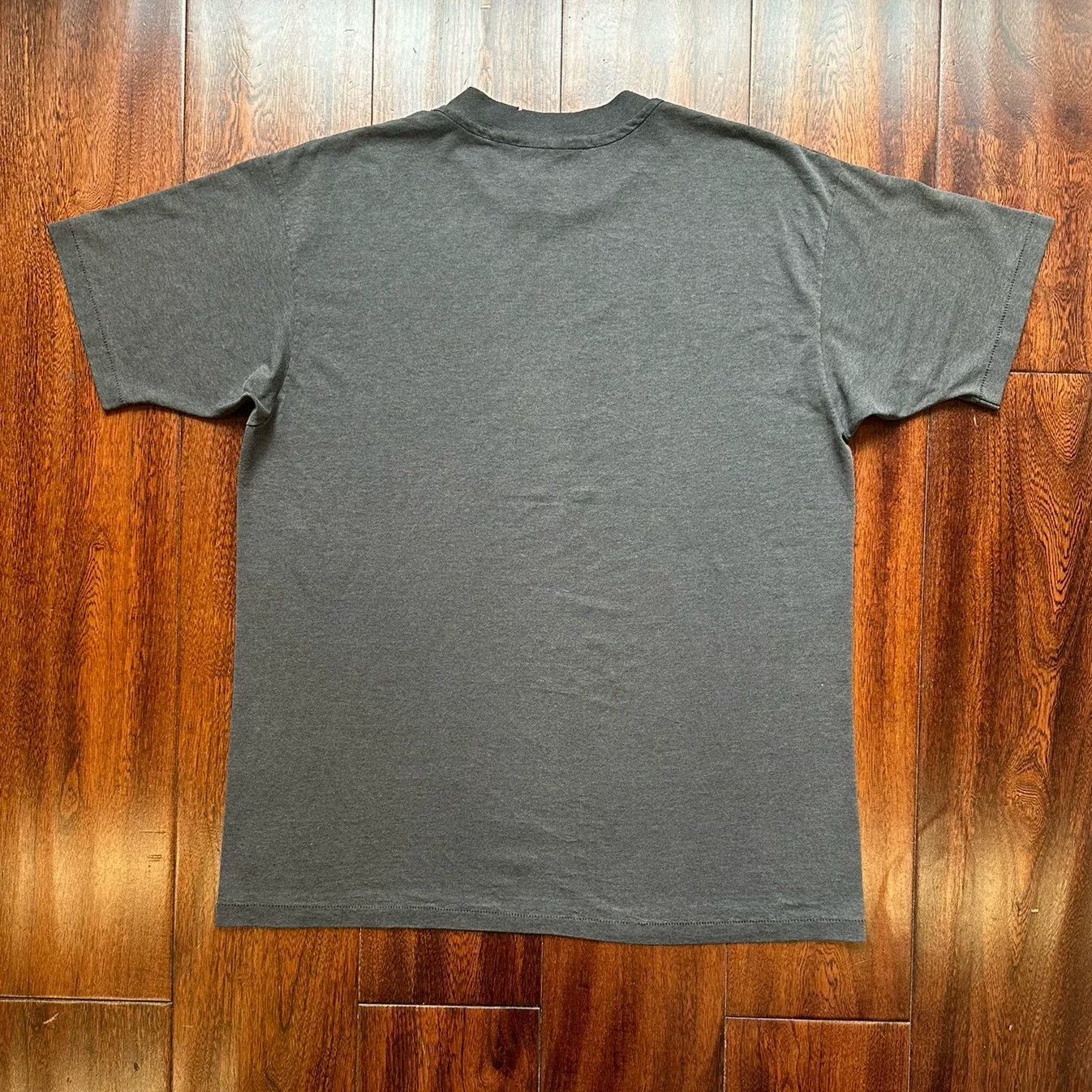 Vintage Vintage 80s Black Faded Blank Tee Size US M / EU 48-50 / 2 - 2 Thumbnail