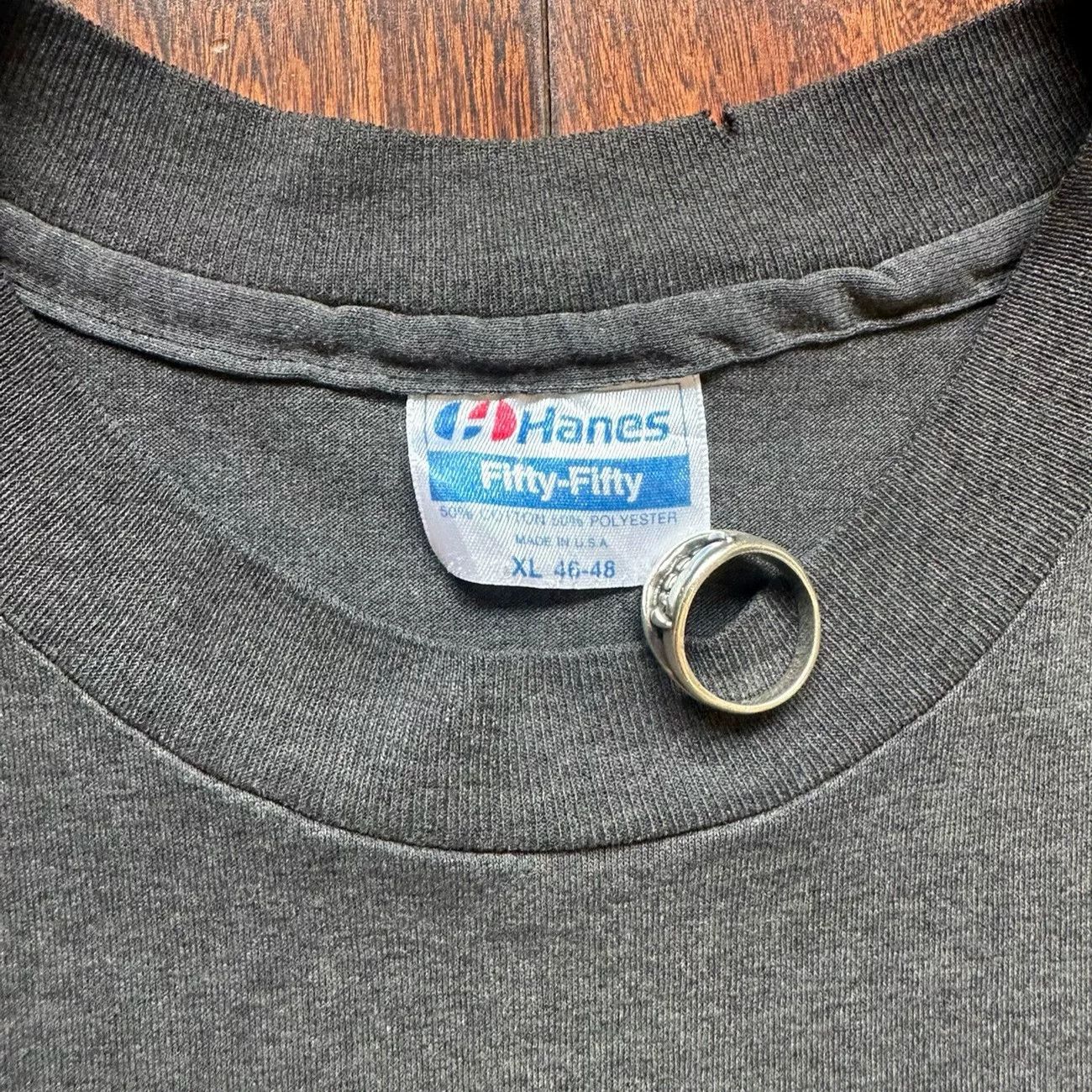 Vintage Vintage 80s Black Faded Blank Tee Size US M / EU 48-50 / 2 - 3 Thumbnail