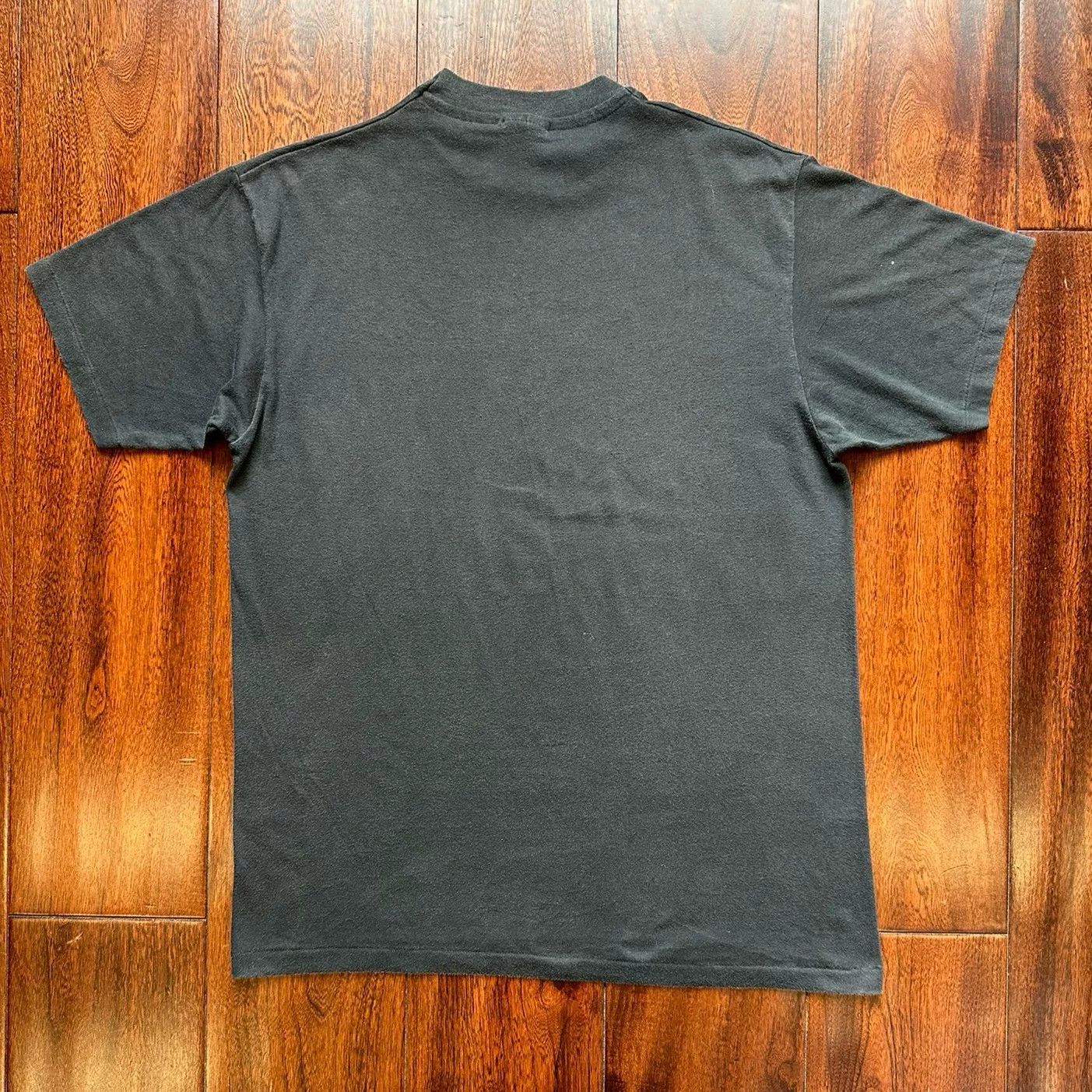 Vintage Vintage 80s Black Blank Tee Size US L / EU 52-54 / 3 - 2 Thumbnail