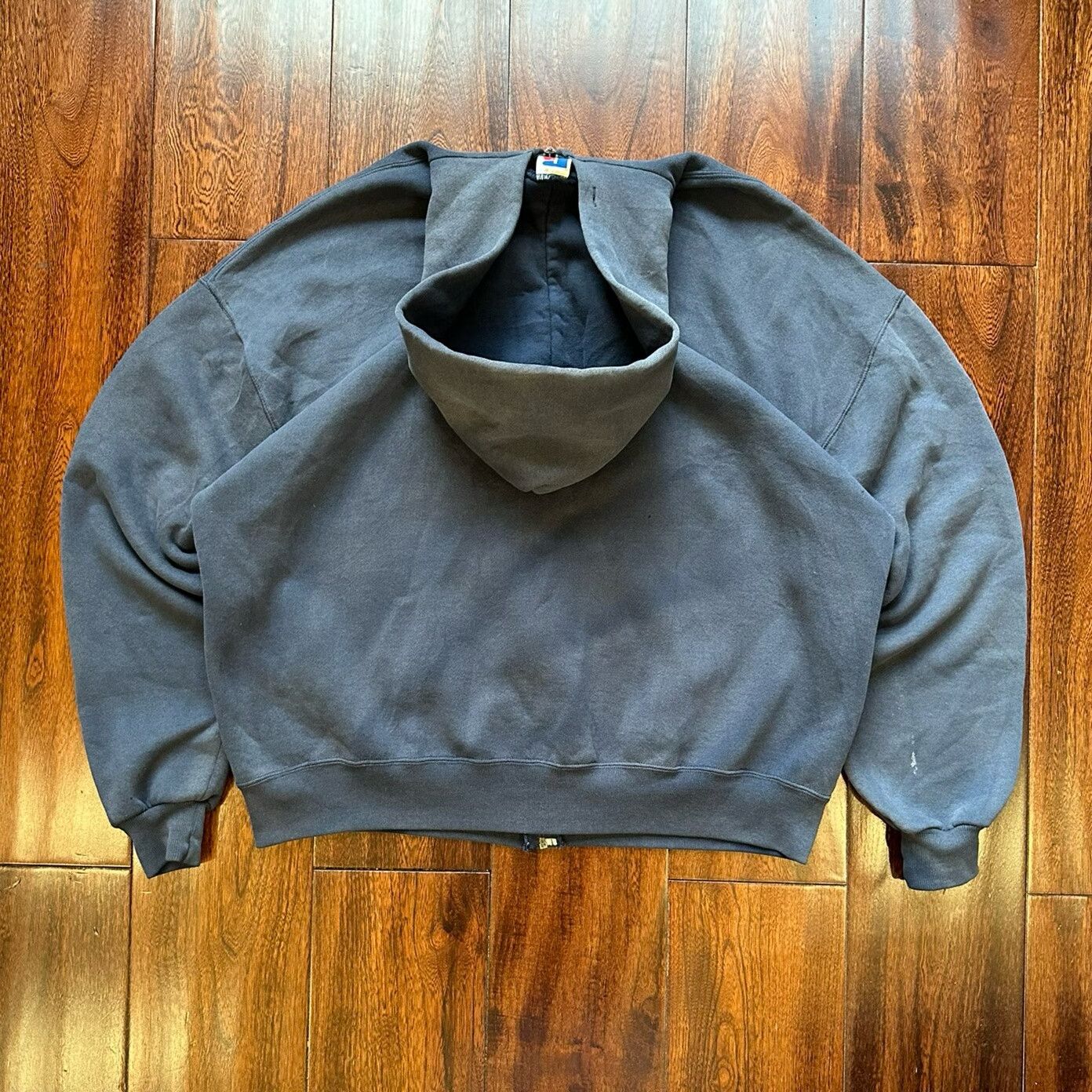 Vintage Russell Vintage Faded Zip Hoodie Size US XXL / EU 58 / 5 - 2 Thumbnail