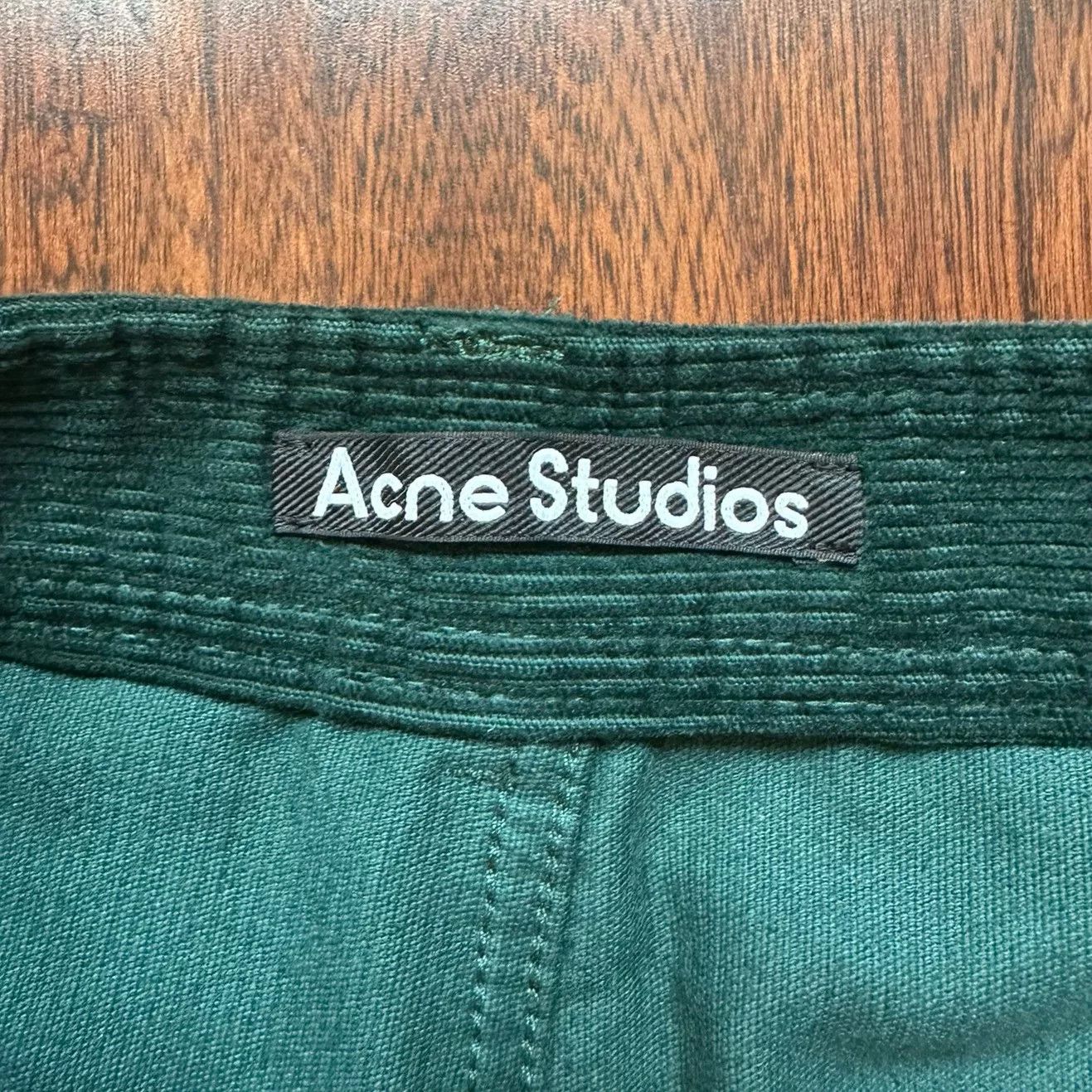 Acne Studios Acne Studios Green Corduroy Cargo Pants Size US 34 / EU 50 - 4 Thumbnail