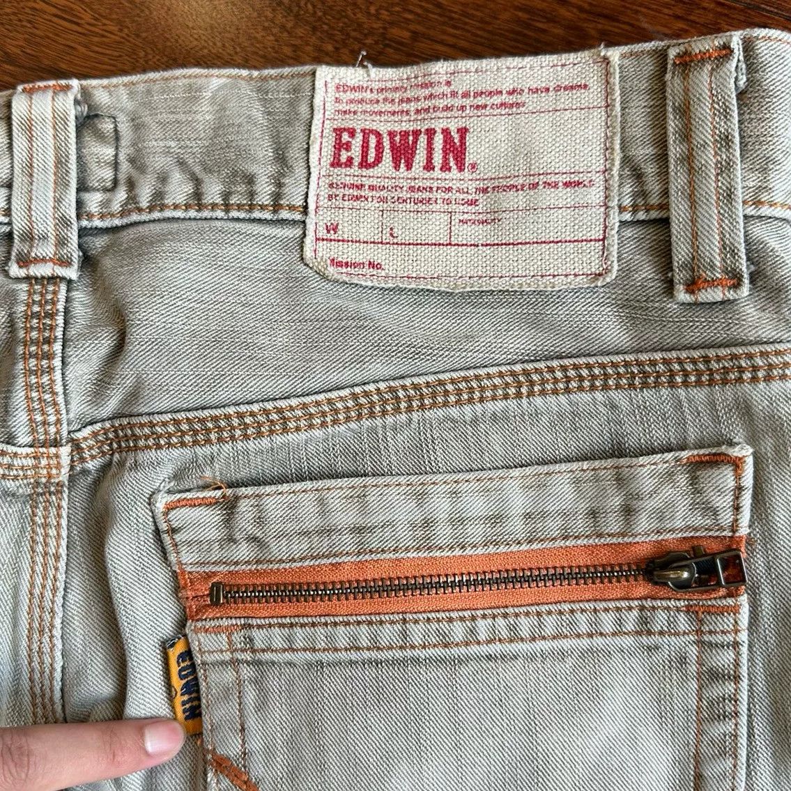 Vintage Vintage EDWIN Jeans Size US 34 / EU 50 - 3 Thumbnail