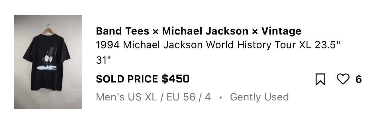 Vintage Vintage 1994 Michael Jackson Tee Size US M / EU 48-50 / 2 - 7 Thumbnail