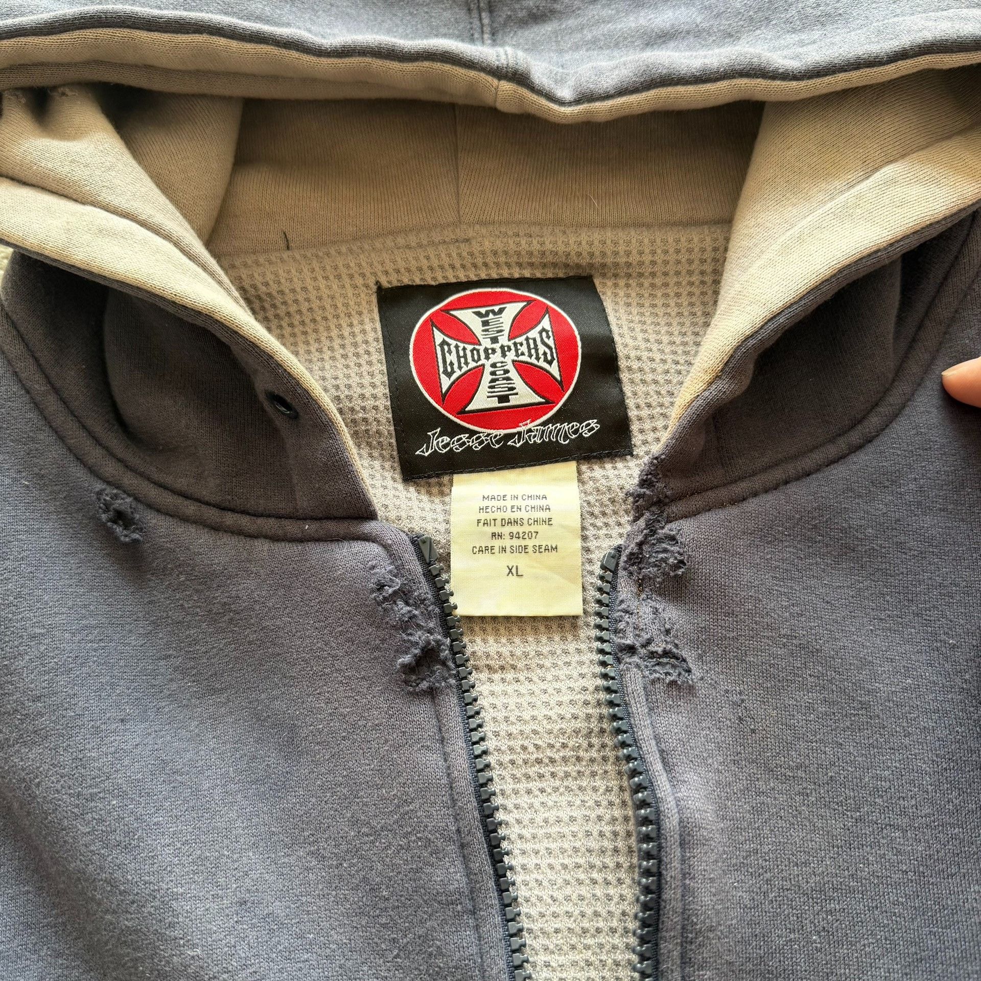 Vintage Vintage West Coast Choppers Zip Up Hoodie 00s Size US M / EU 48-50 / 2 - 6 Thumbnail
