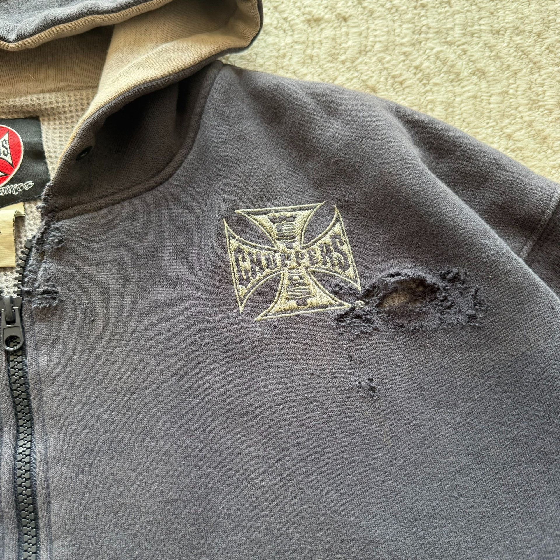 Vintage Vintage West Coast Choppers Zip Up Hoodie 00s Size US M / EU 48-50 / 2 - 3 Thumbnail