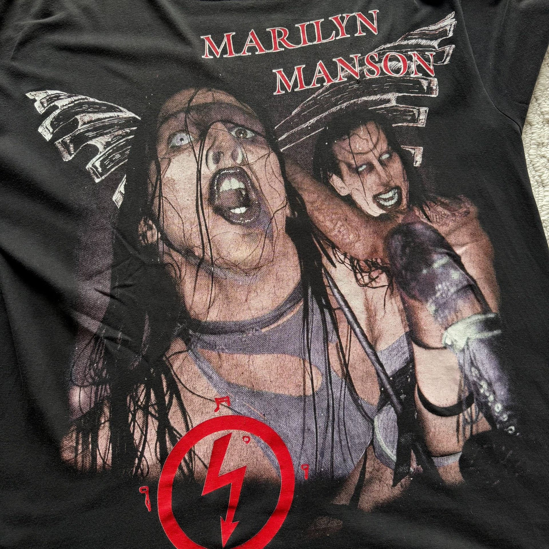 Vintage Vintage 90s Marilyn Manson Bootleg Tee Size US M / EU 48-50 / 2 - 4 Thumbnail