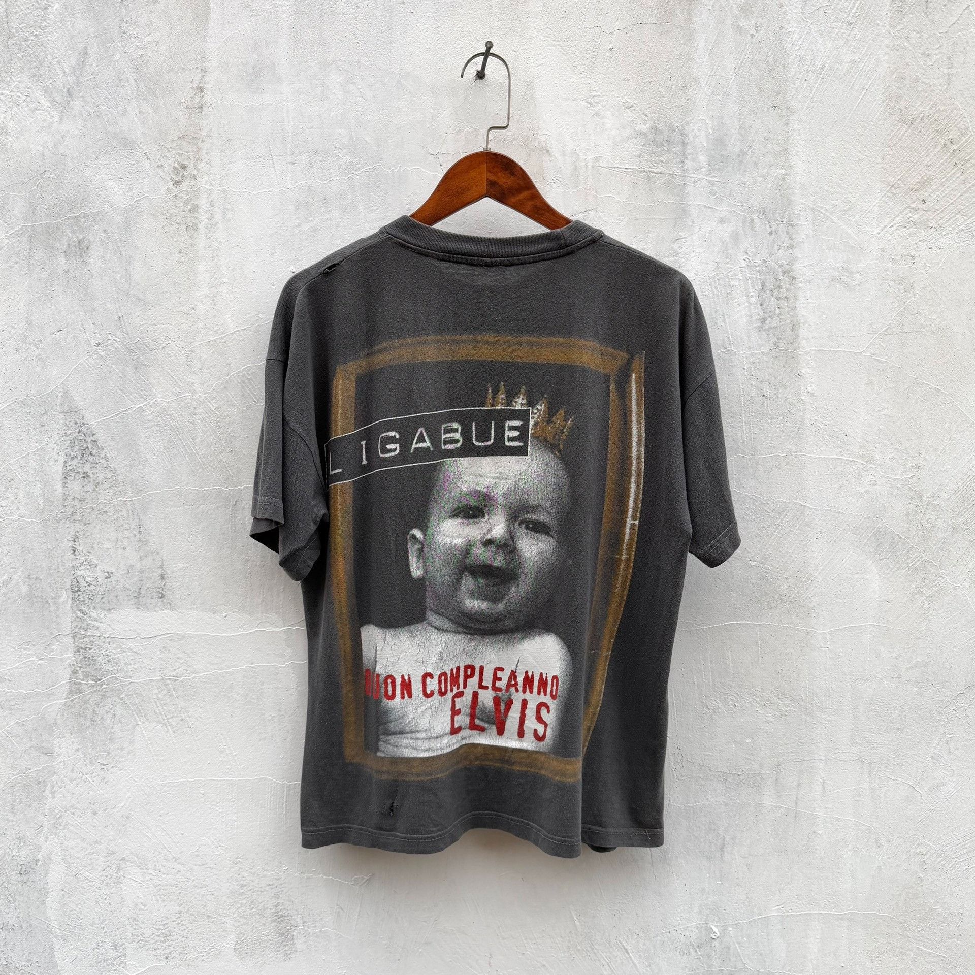 Vintage Vintage 90s Ligabue Faded Rock Tee Size US M / EU 48-50 / 2 - 2 Thumbnail