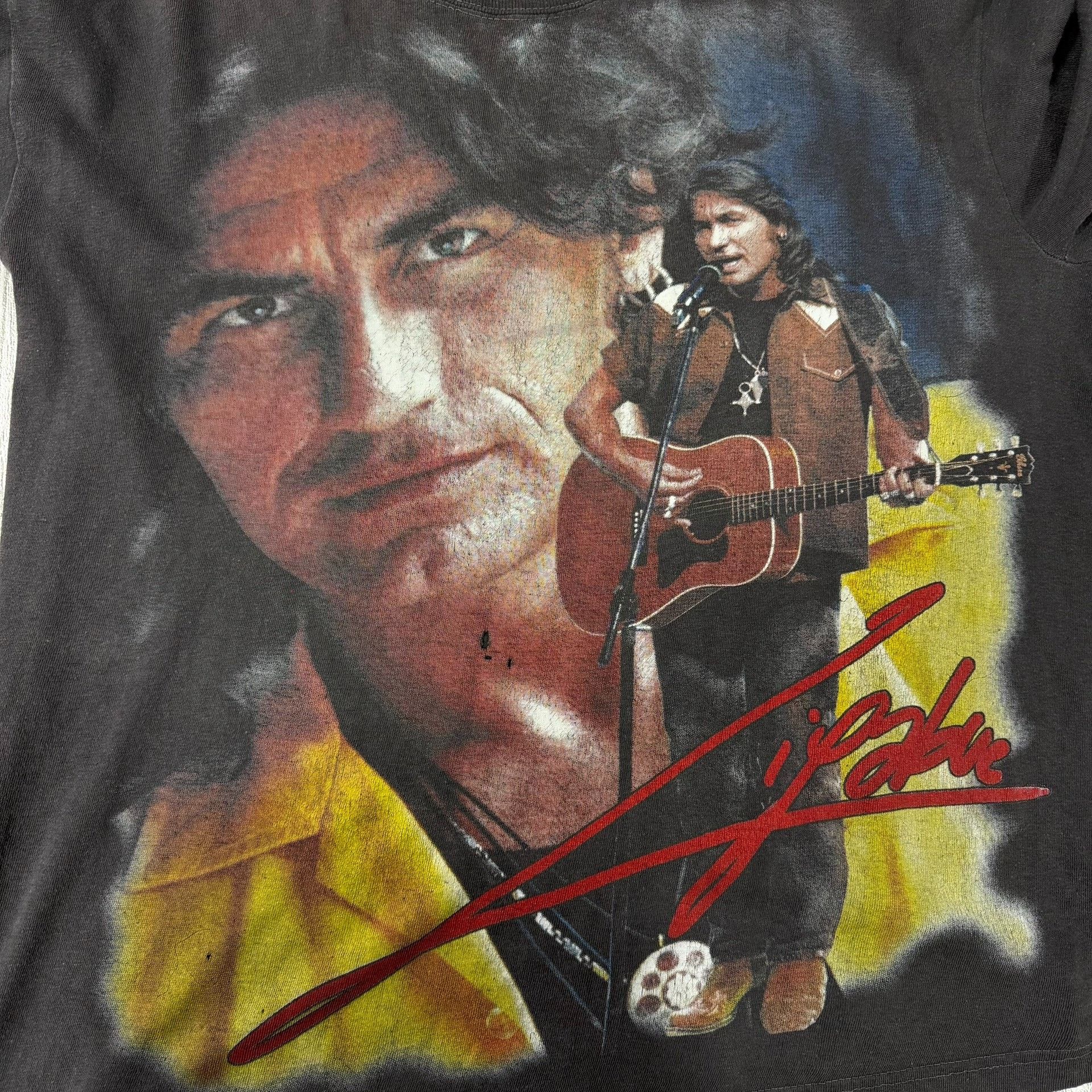 Vintage Vintage 90s Ligabue Faded Rock Tee Size US M / EU 48-50 / 2 - 4 Thumbnail