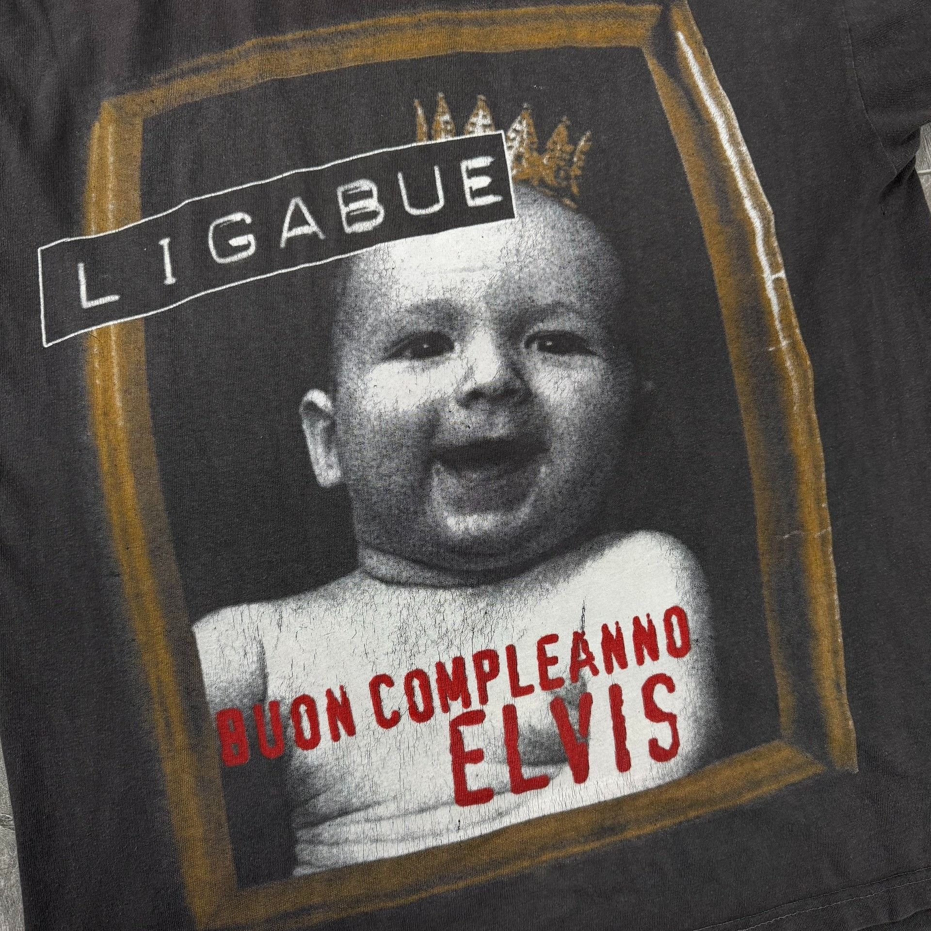 Vintage Vintage 90s Ligabue Faded Rock Tee Size US M / EU 48-50 / 2 - 5 Thumbnail