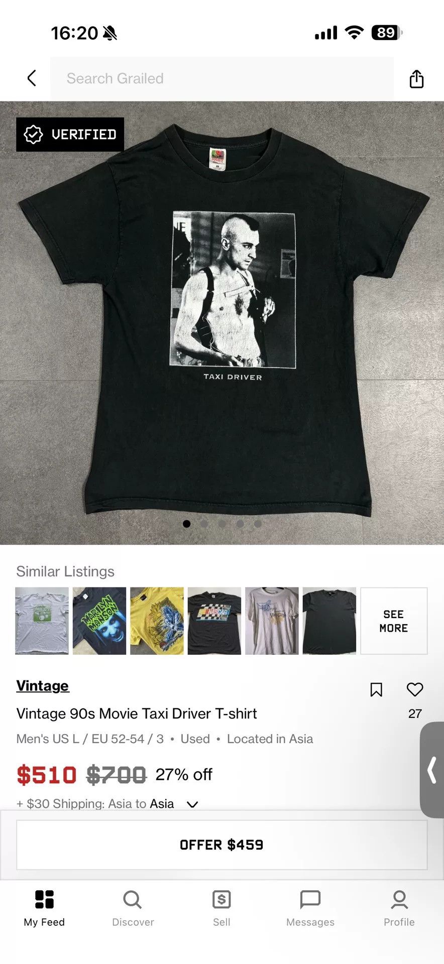Vintage Vintage 90s-00s Taxi Driver Tee Size US M / EU 48-50 / 2 - 4 Thumbnail