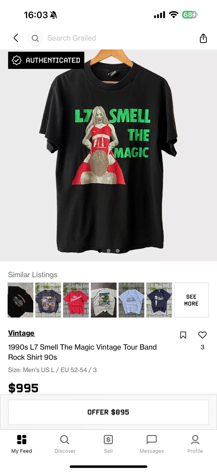 Vintage Vintage 00s L7 Smell The Magic Tee Size US M / EU 48-50 / 2 - 5 Thumbnail