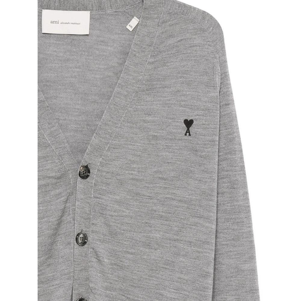 AMI Ami Paris GREY Sweaters & Knitwear - Cardigans Size US L / EU 52-54 / 3 - 2 Thumbnail