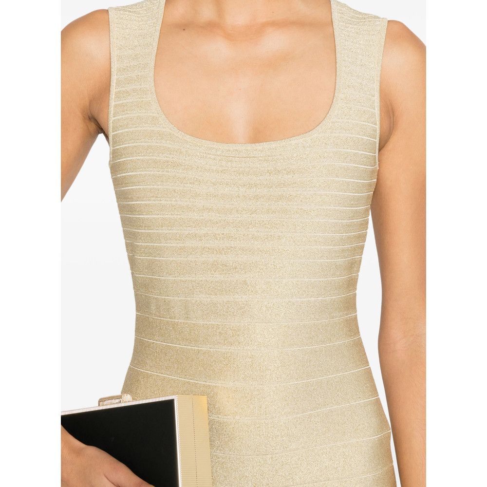 Herve Leger Herve Leger GOLD Dresses - Day Dresses Size M / US 6-8 / IT 42-44 - 5 Thumbnail
