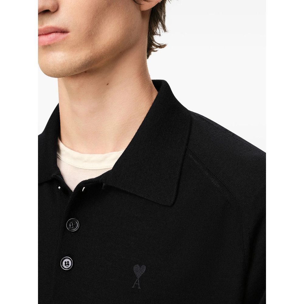 AMI Ami Paris BLACK Polo Shirts Size US XL / EU 56 / 4 - 2 Thumbnail