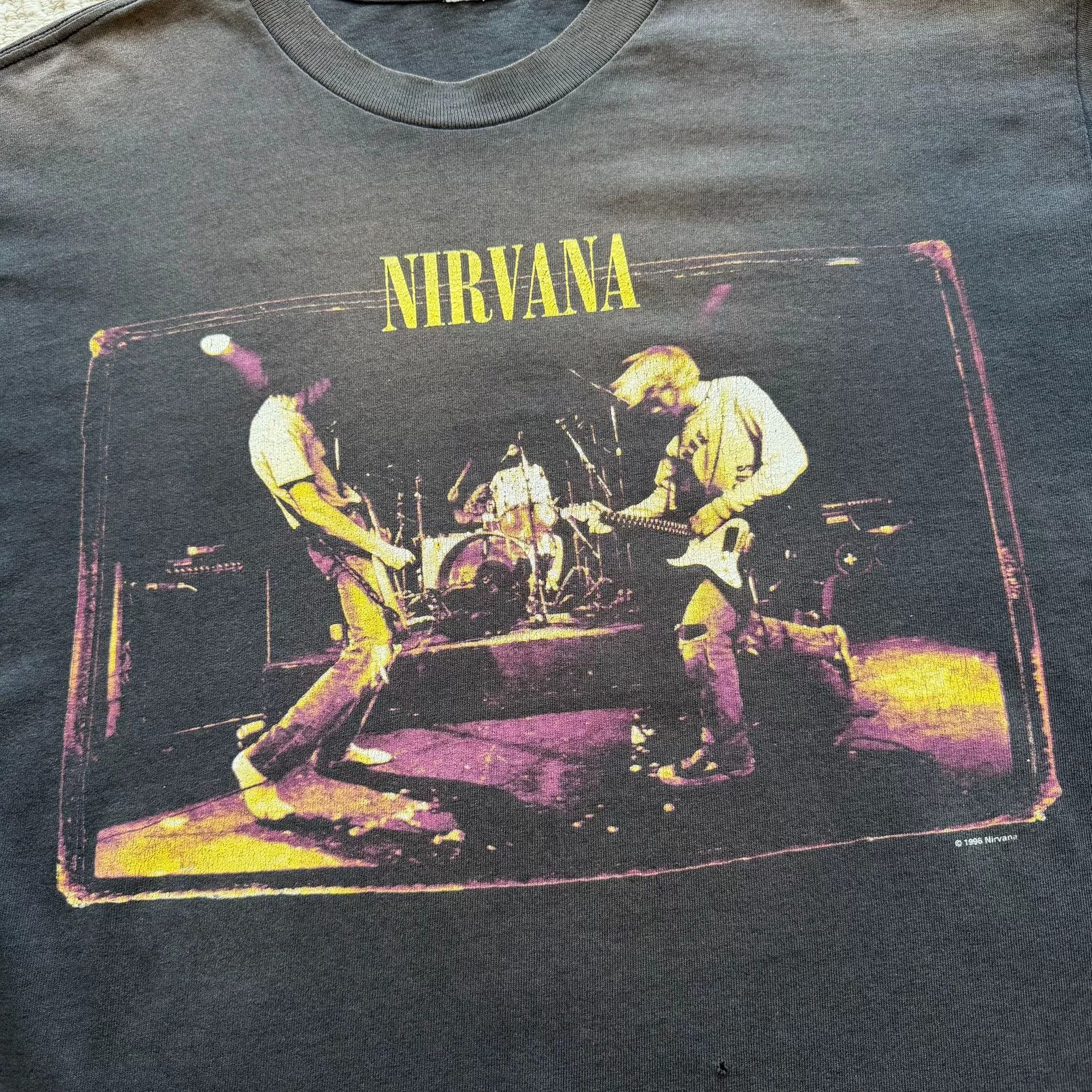 Vintage Vintage 1996 Nirvana Band Tee Size US XL / EU 56 / 4 - 4 Thumbnail