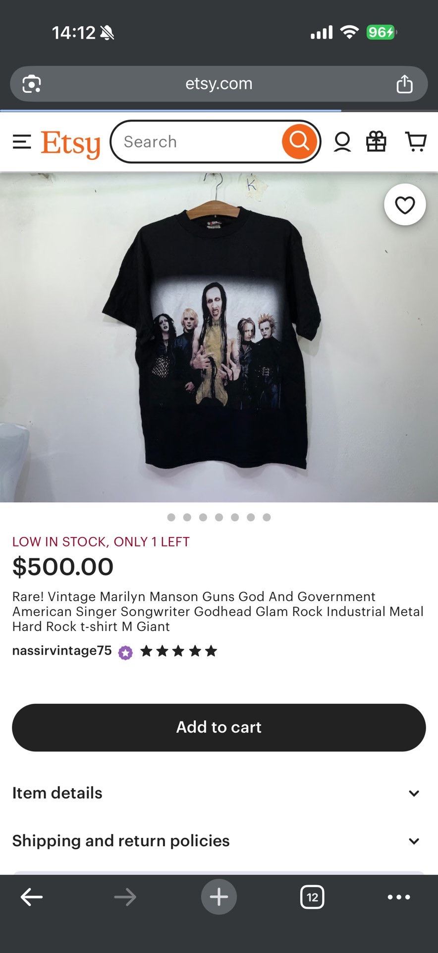 Vintage Vintage Marilyn Manson 00s Tee Size US L / EU 52-54 / 3 - 7 Thumbnail