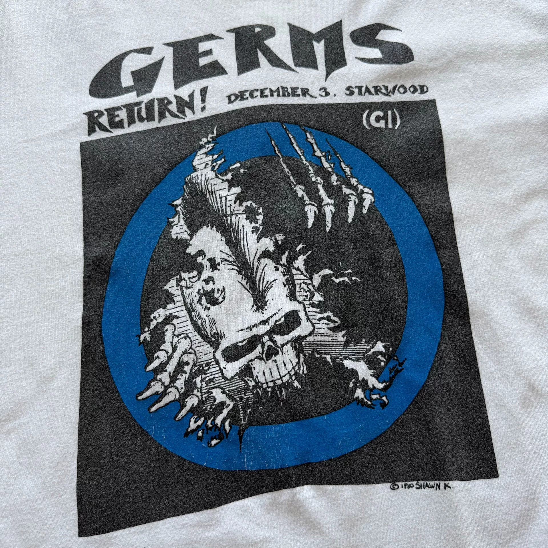 Vintage Vintage 90s Hanes Germs Band Tee Size US M / EU 48-50 / 2 - 3 Thumbnail
