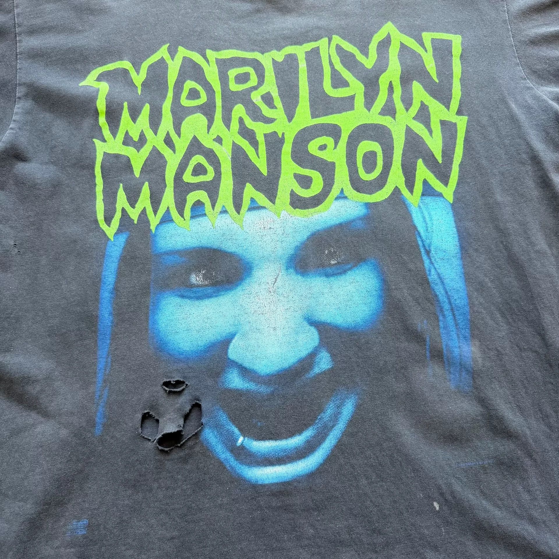 Vintage Vintage 90s Marilyn Manson Band Tee Size US M / EU 48-50 / 2 - 4 Thumbnail