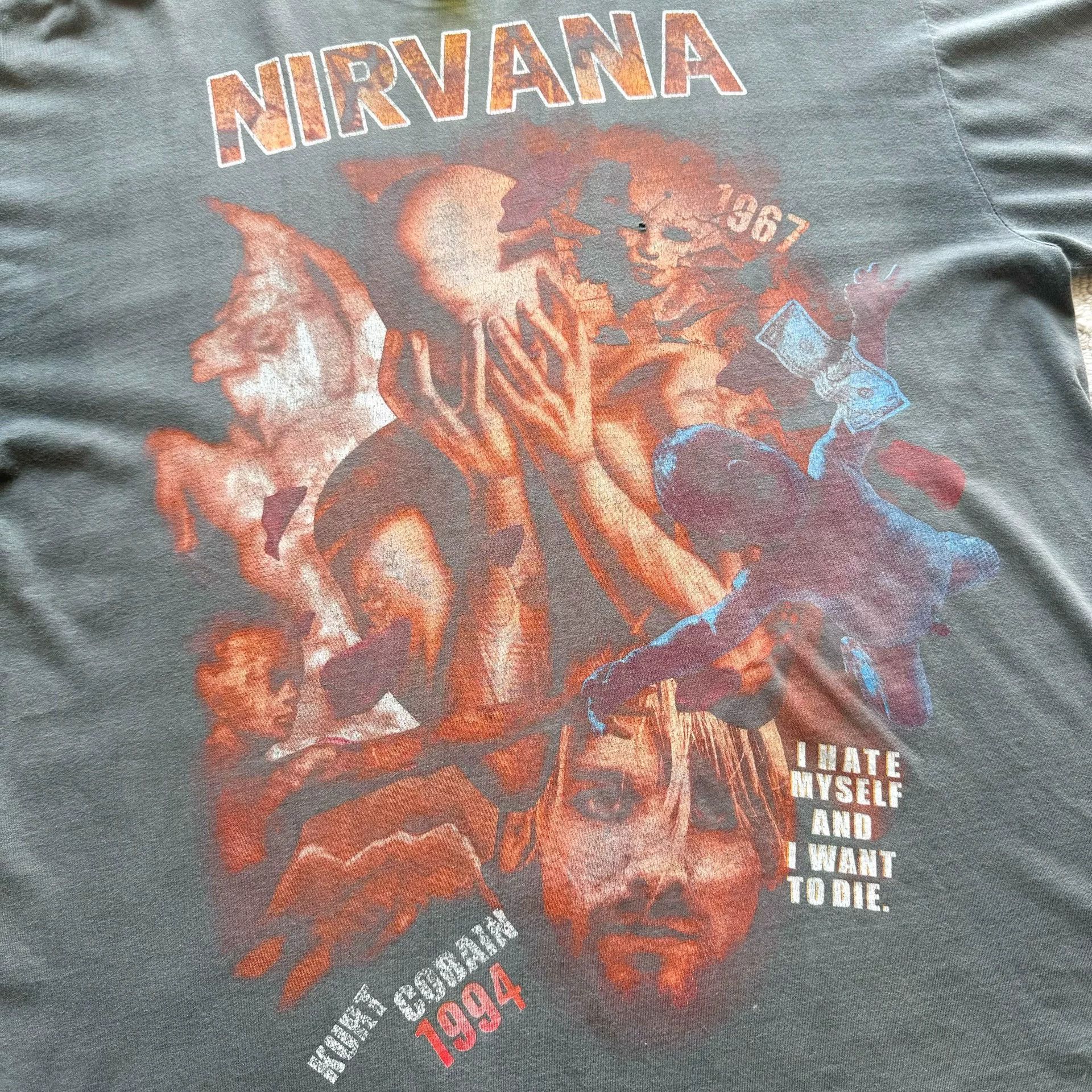Vintage Vintage 90s Nirvana Bootleg Tee Size US M / EU 48-50 / 2 - 3 Thumbnail