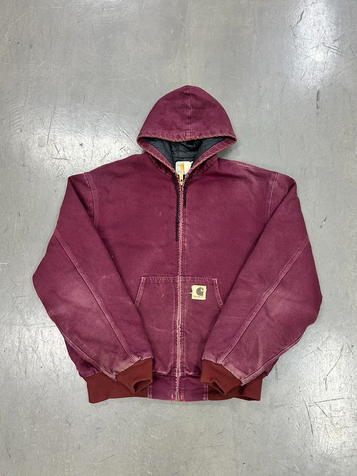 Vintage Vintage Carhartt J68 90s Red Hooded Jacket Size US M / EU 48-50 / 2 - 2 Thumbnail