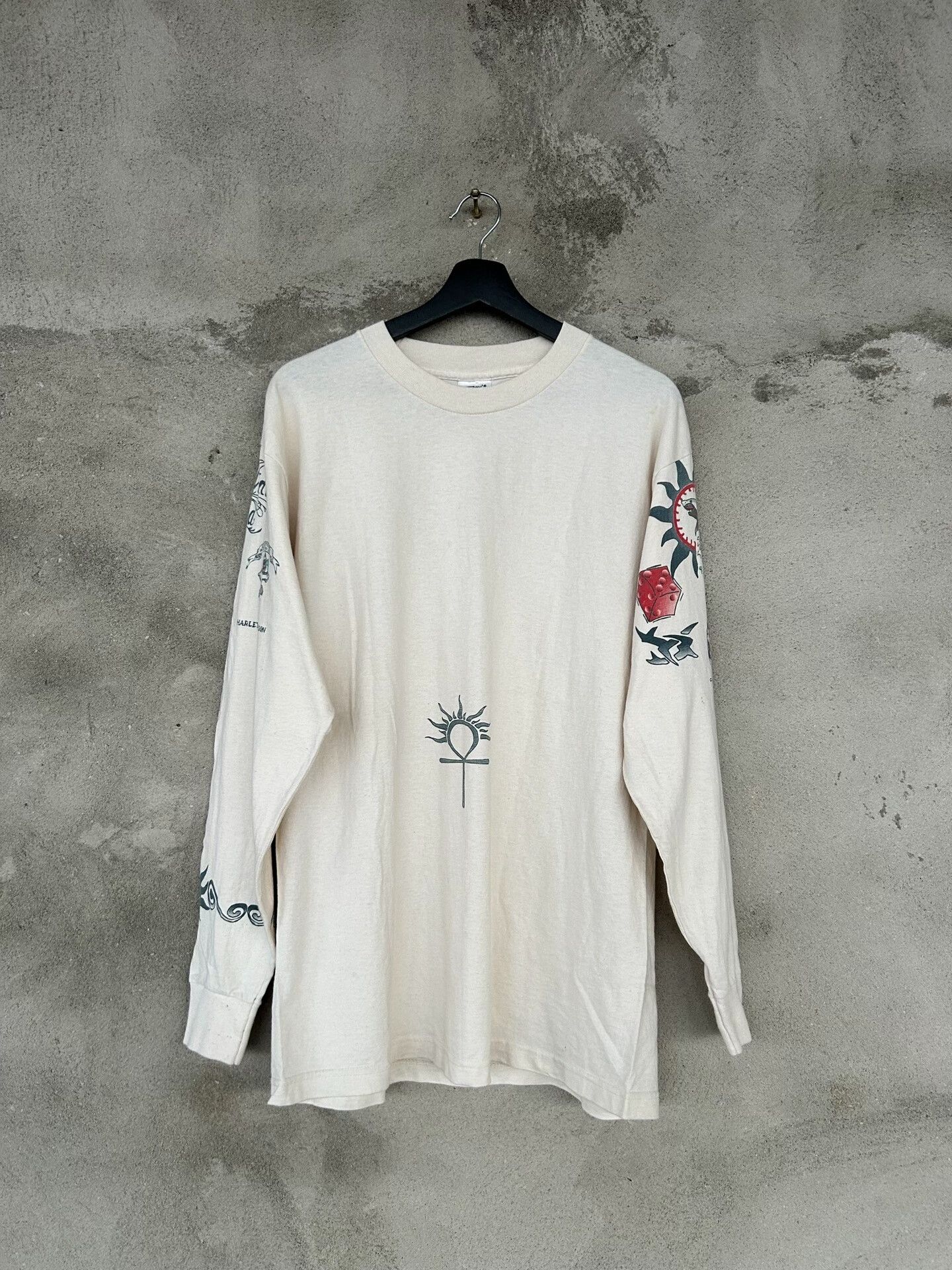 Vintage Vintage 90s Rodman Tattoo Long Sleeve Tee Size US L / EU 52-54 / 3 - 2 Thumbnail