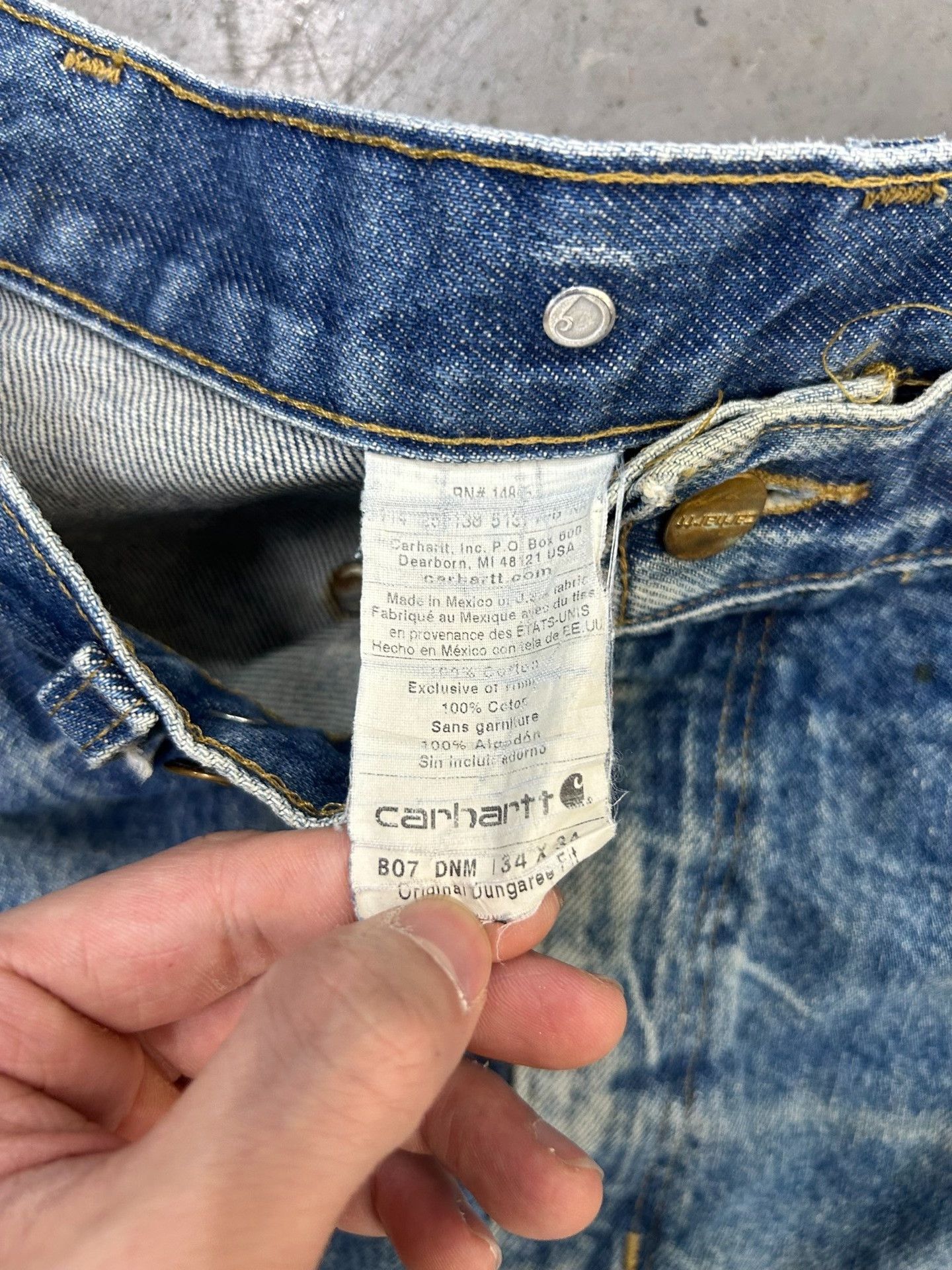 Vintage Vintage Carhartt B07 Denim Double Knee Pants Size US 34 / EU 50 - 3 Thumbnail