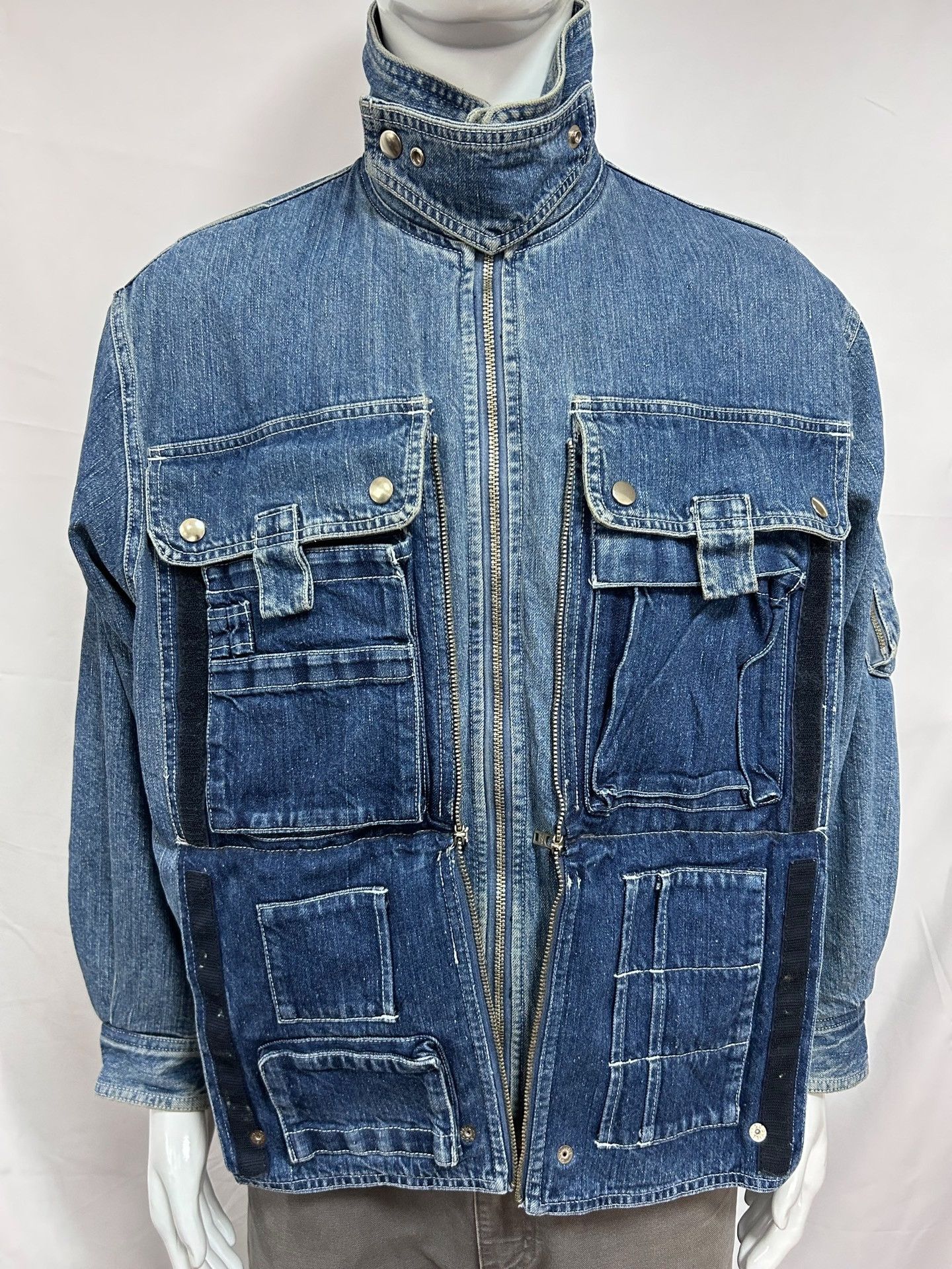 Vintage Vintage Issey Miyake Denim Bomber Size US M / EU 48-50 / 2 - 7 Thumbnail